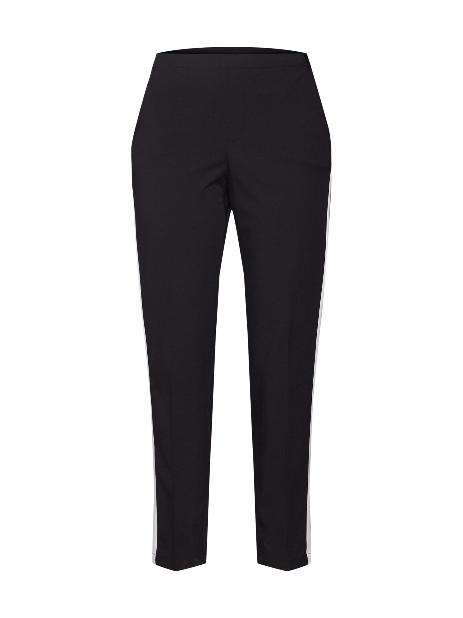 Opus Dames Broek Edira Solid Stripe Ros Zwart Wit opus kopen in de aanbieding