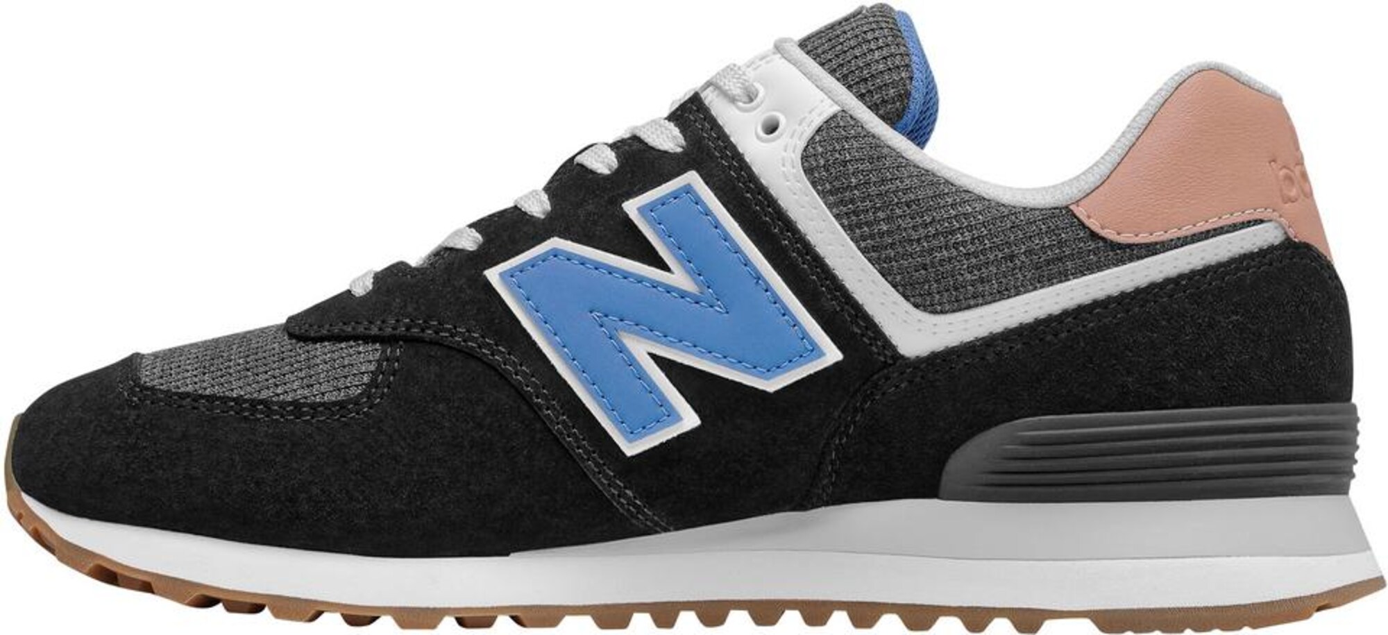 new balance Sportbačiai be auliuko 'ML 574'  juoda / tamsiai pilka / balta / ruda
