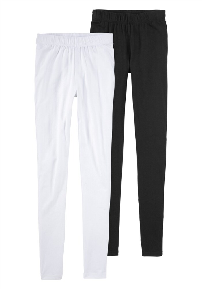 BOYSEN'S Leggings (Packung, 2 tlg.) Damen Größe XL schwarz / weiß