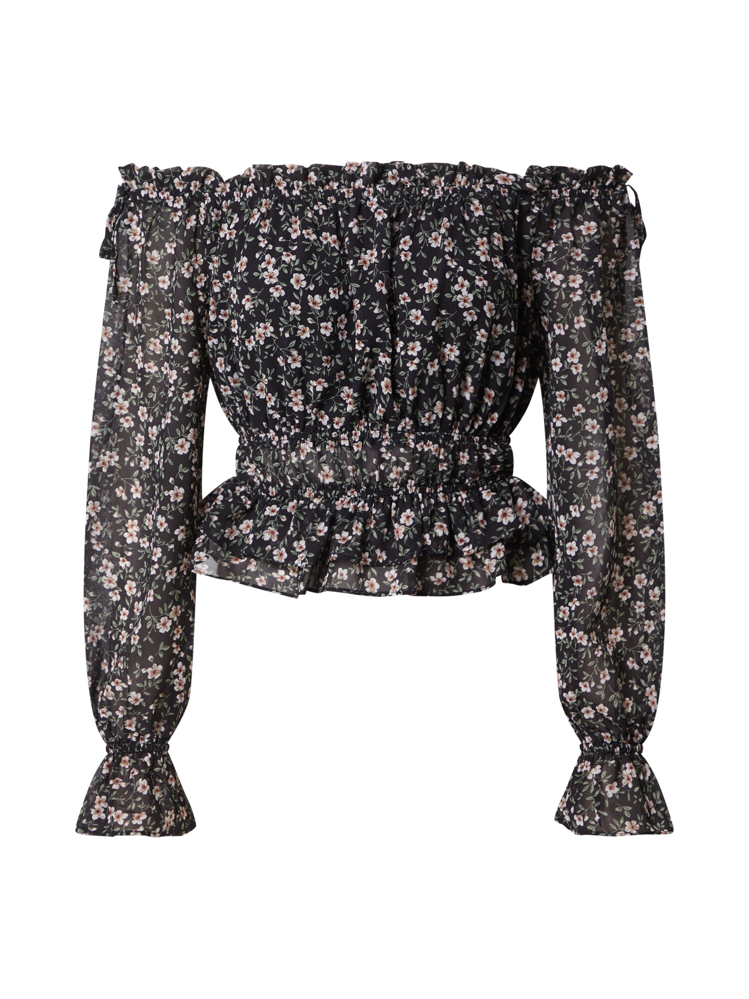 Missguided Marškinėliai  juoda / ryškiai rožinė spalva / balta