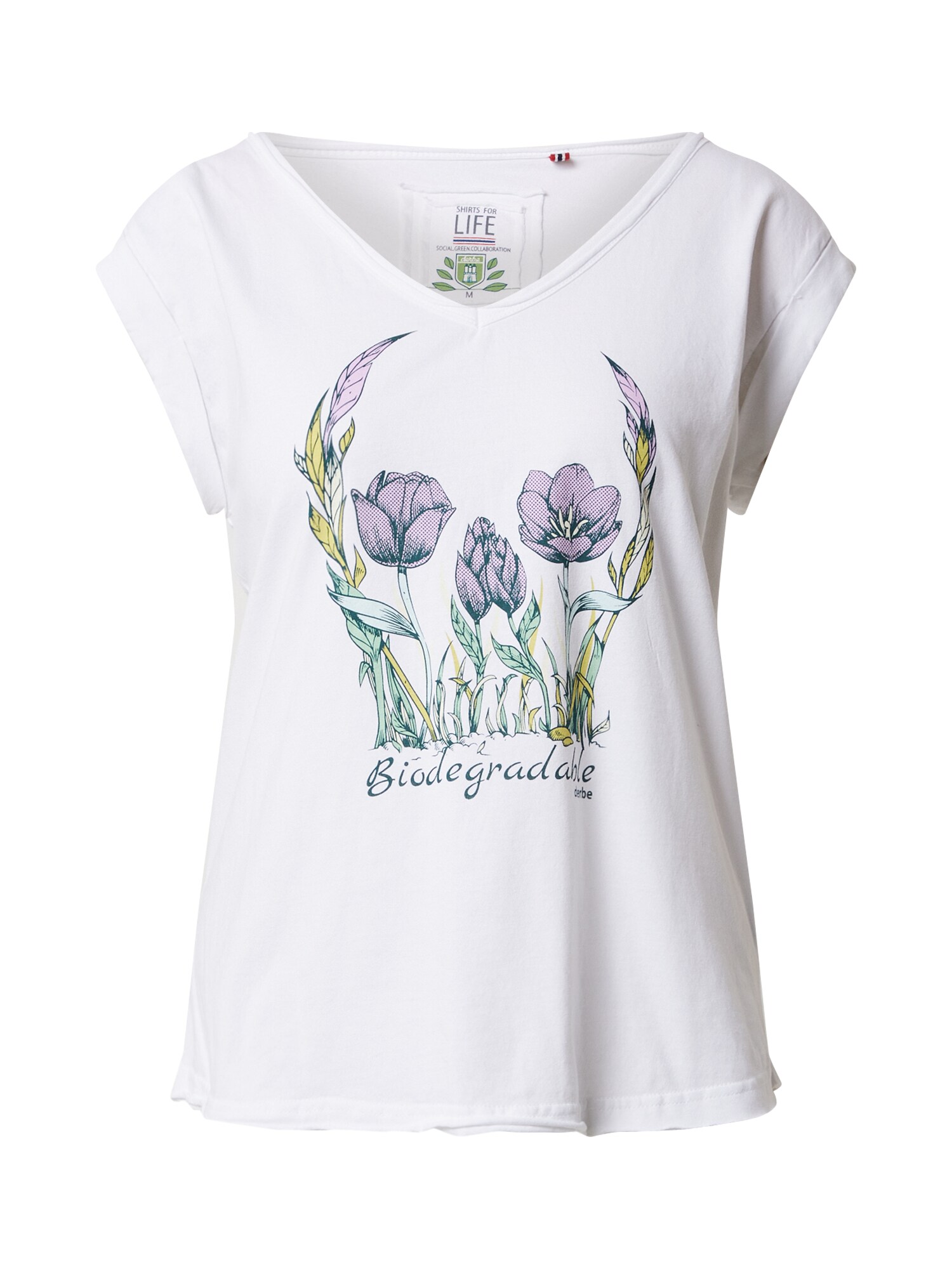 Derbe Marškinėliai 'Flower Skull  C2C'  mišrios spalvos / juoda