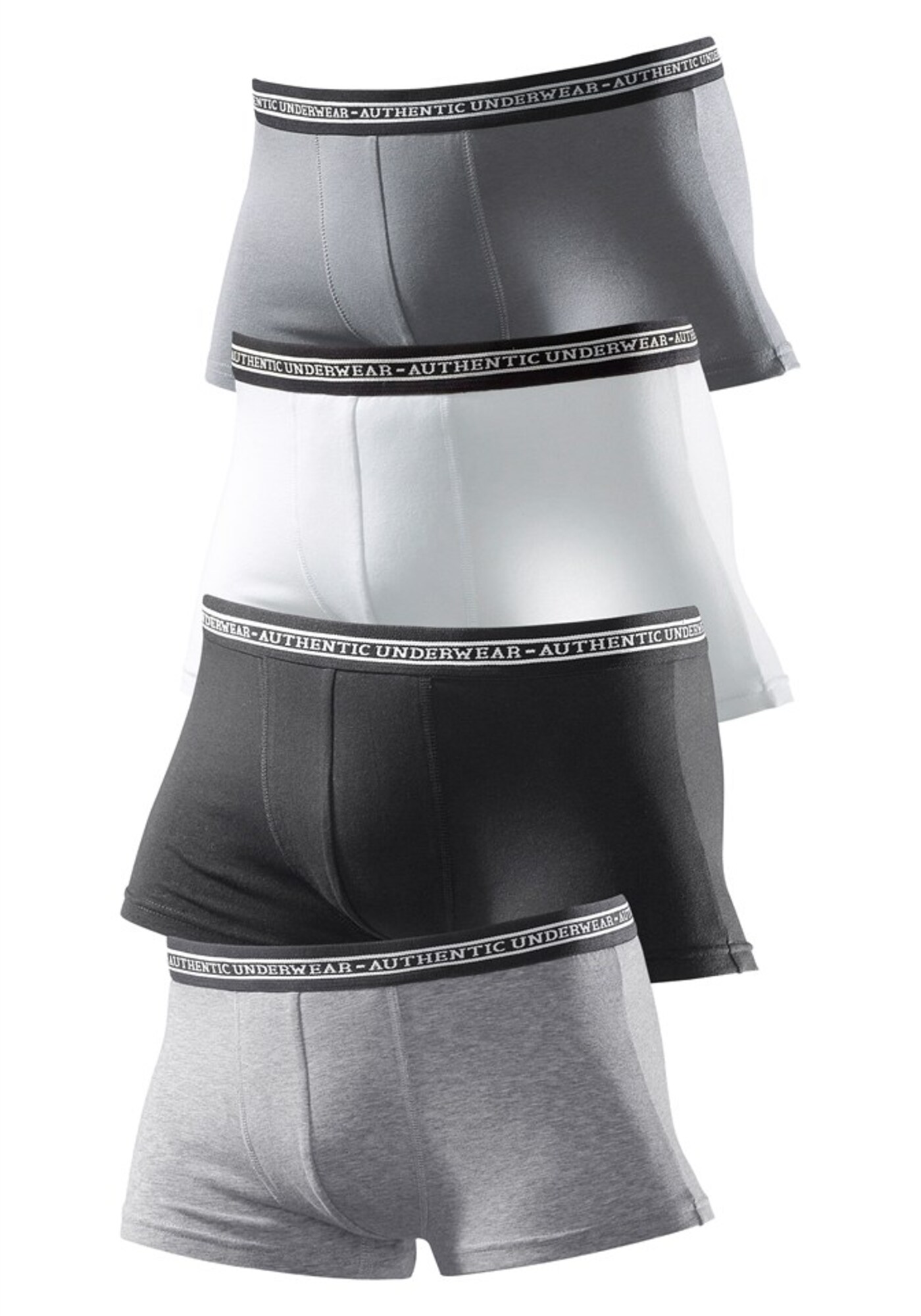 AUTHENTIC UNDERWEAR Boxerky svetlosivá / tmavosivá / biela