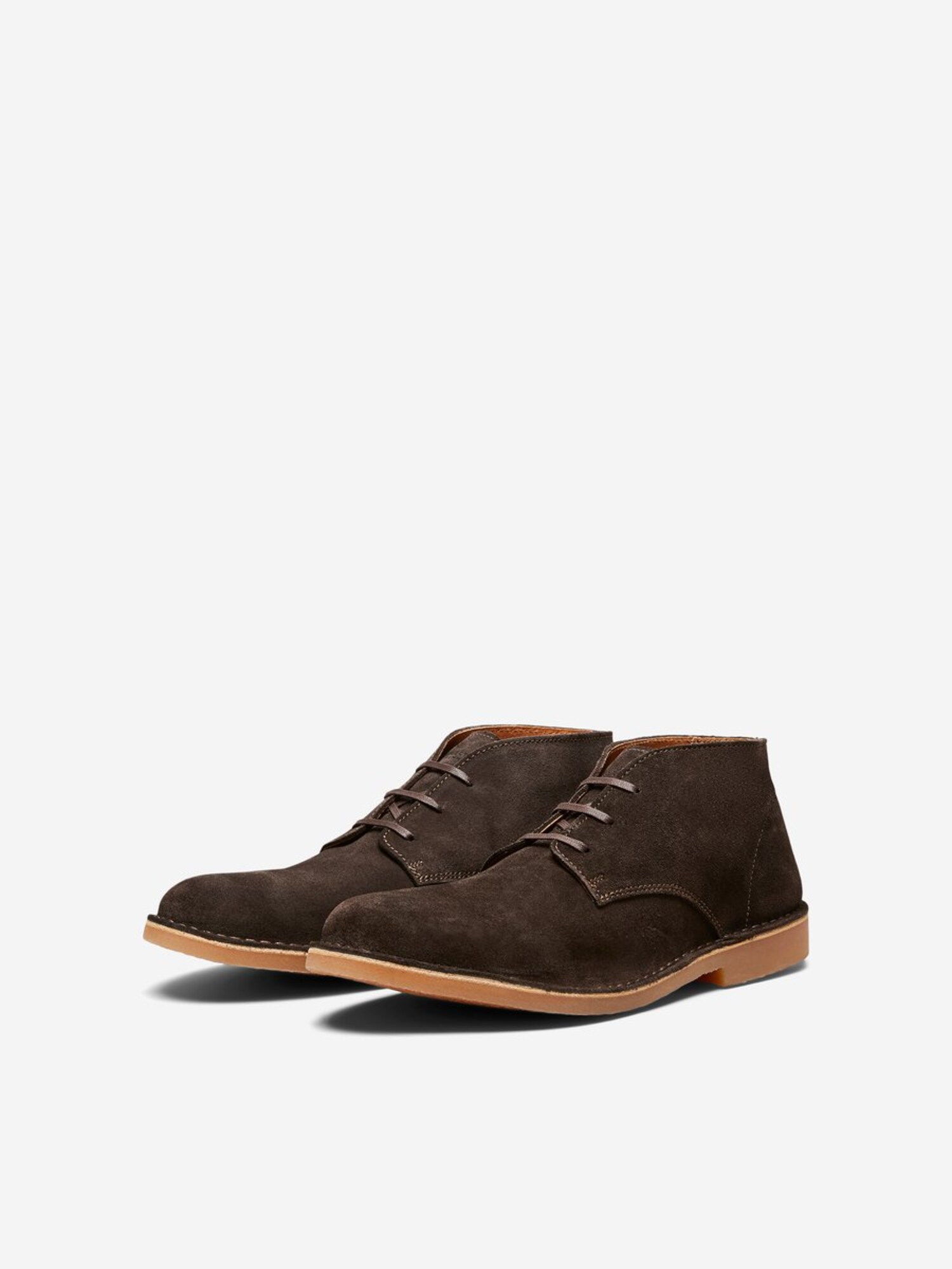SELECTED HOMME Chukka batai  tamsiai ruda