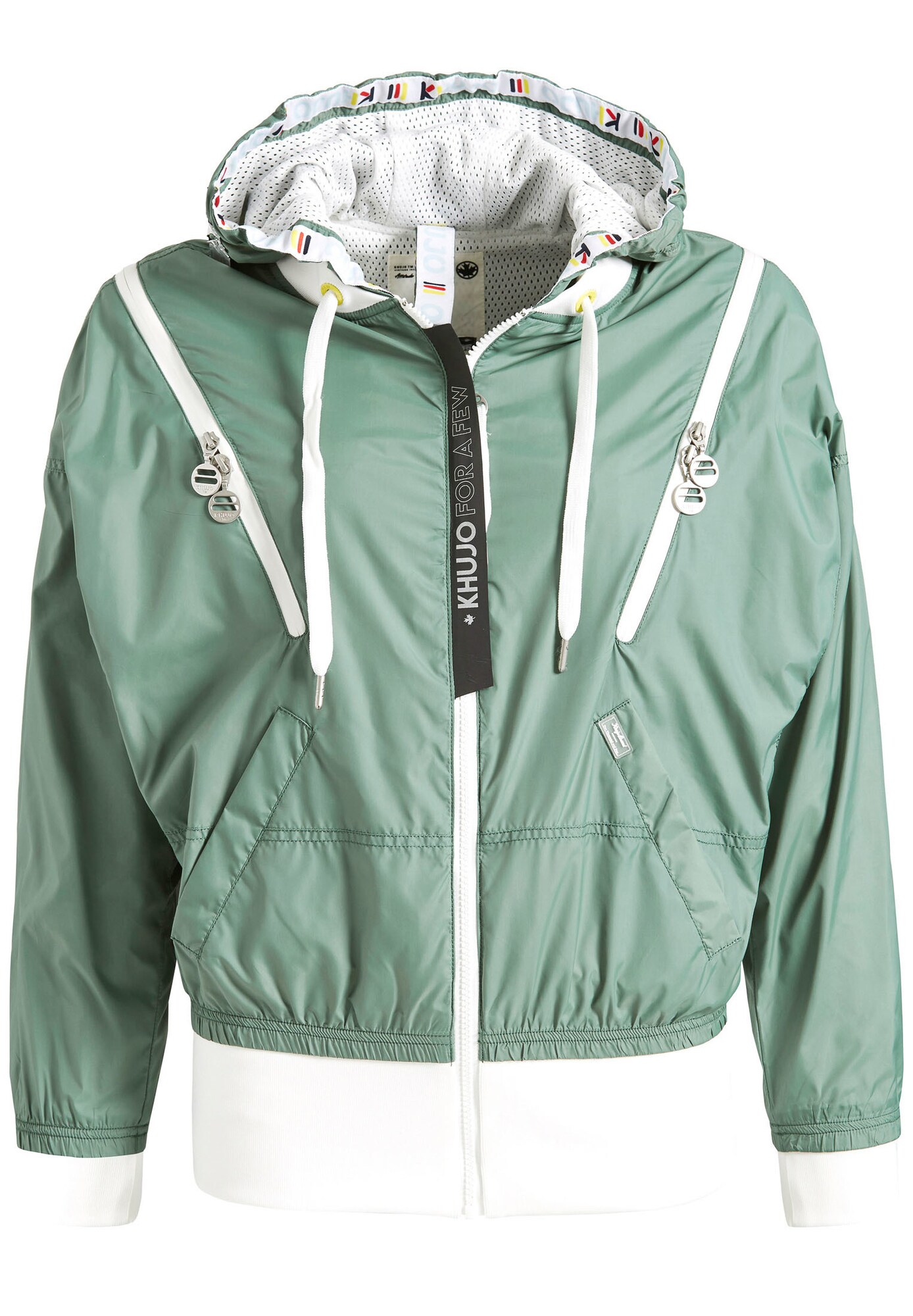 Khujo Dames Tussenjas Minerva Pastelgroen Wit khujo kopen in de aanbieding