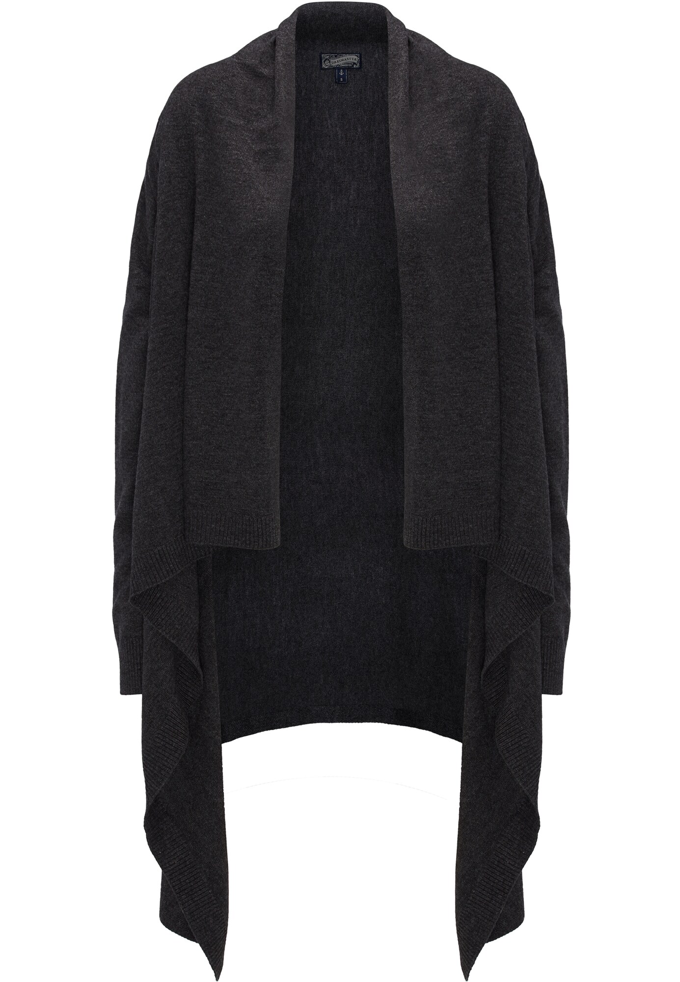 Dreimaster Dames Gebreid Vest Antraciet dreimaster kopen in de aanbieding