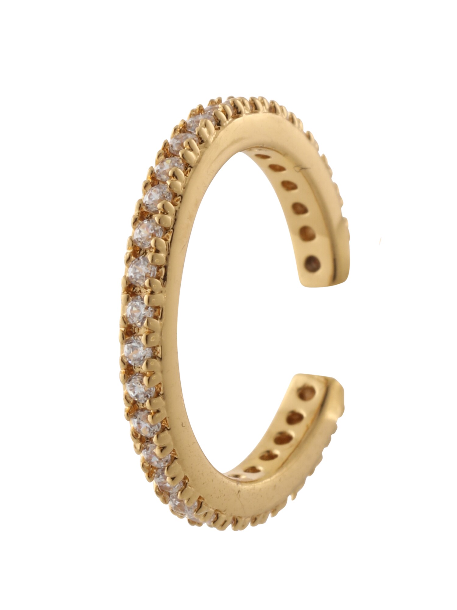 Orelia Auskarai 'Fine Pave Single Ear Cuff'  auksas / balta