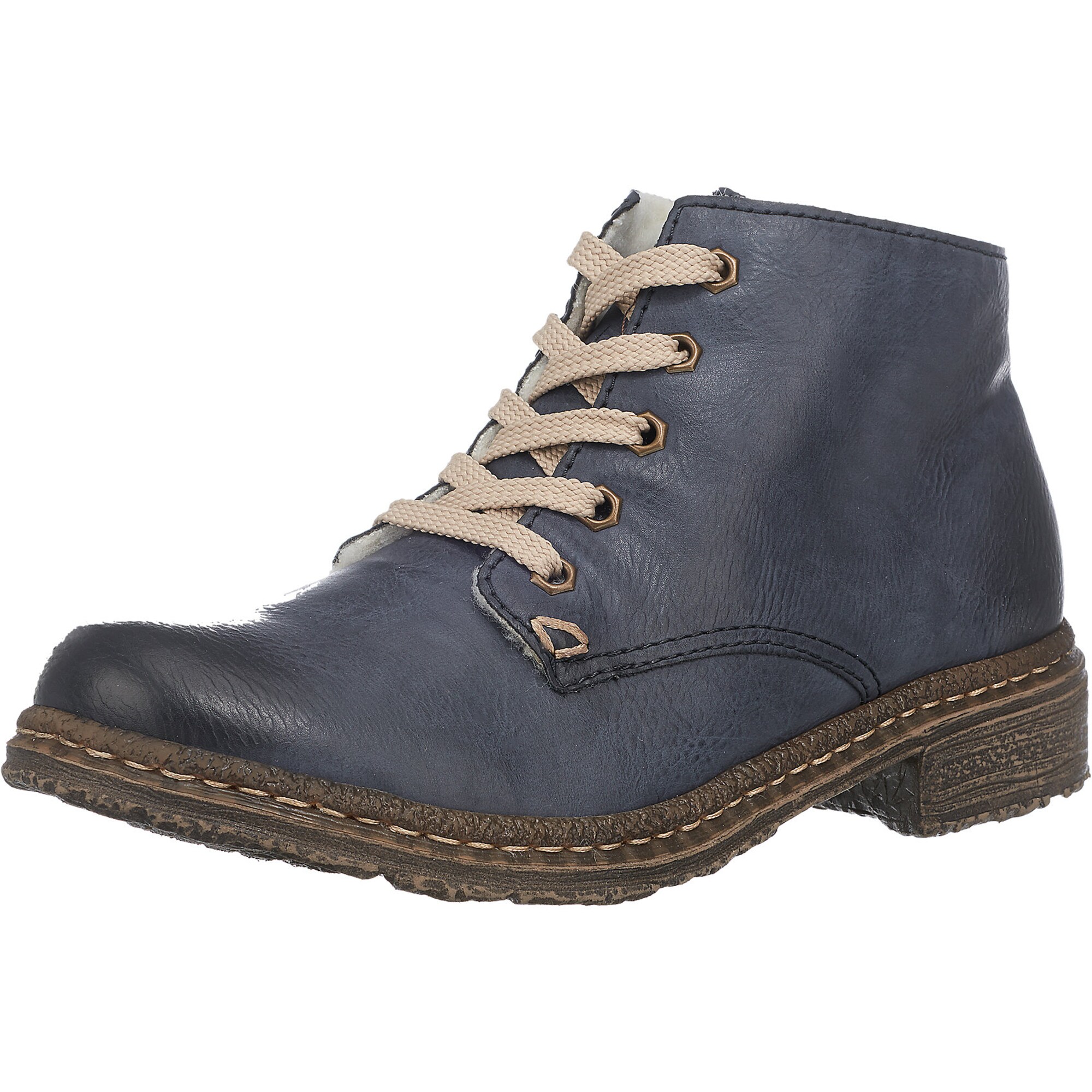 Rieker Dames Veterlaarsjes Blauw Violetblauw rieker kopen in de aanbieding