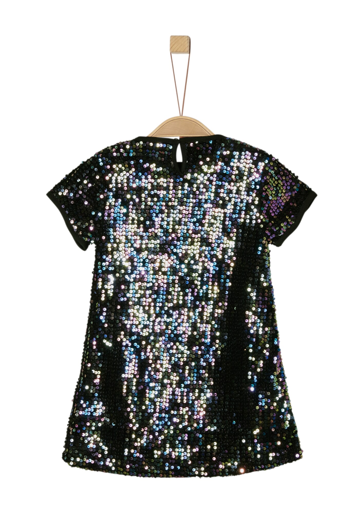 S.Oliver Junior Kleid schwarz / weiß - Schwarzes Kleid
