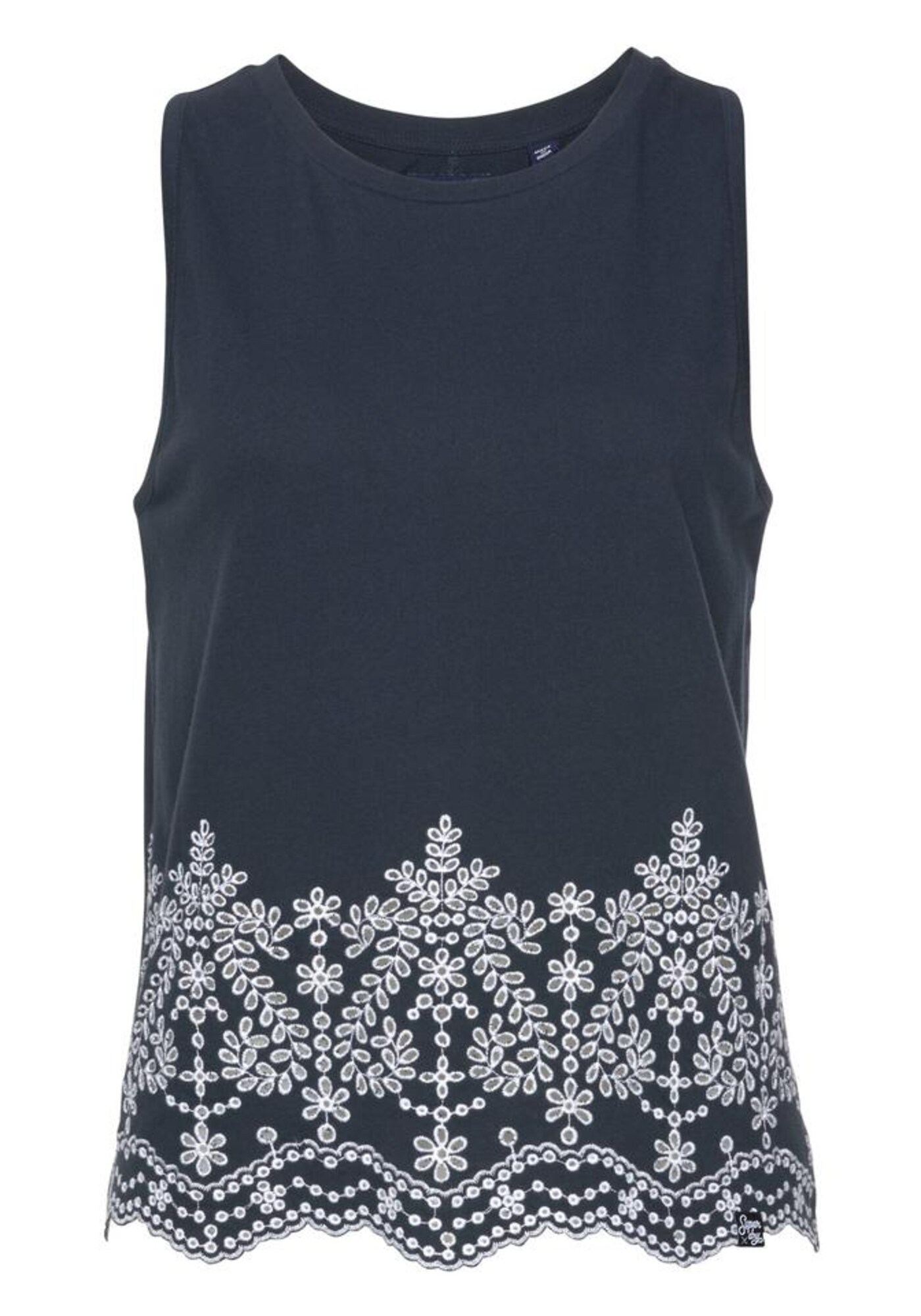 Superdry Dames Top Lara Nachtblauw Wit superdry kopen in de aanbieding