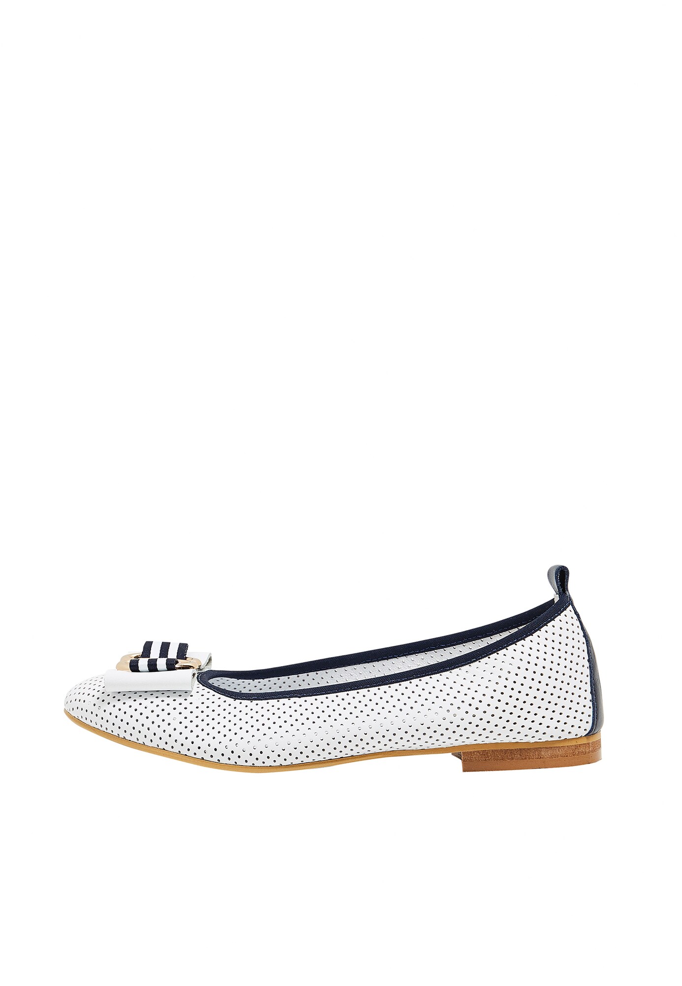 Dreimaster Dames Ballerina Maritim Navy Wit dreimaster kopen in de aanbieding