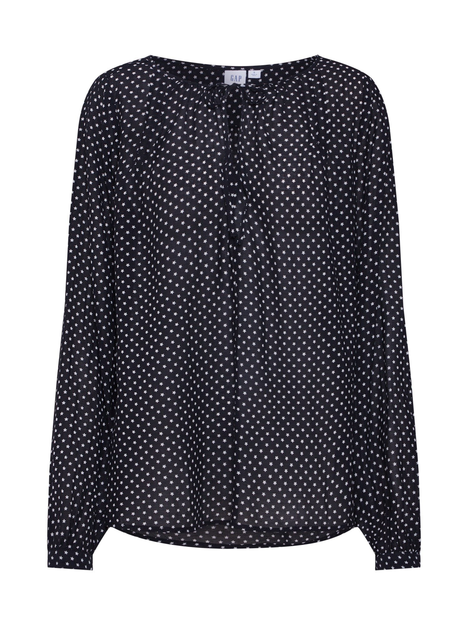 Gap Dames Blouse Ls Pintk Zen Top Zwart Wit gap kopen in de aanbieding
