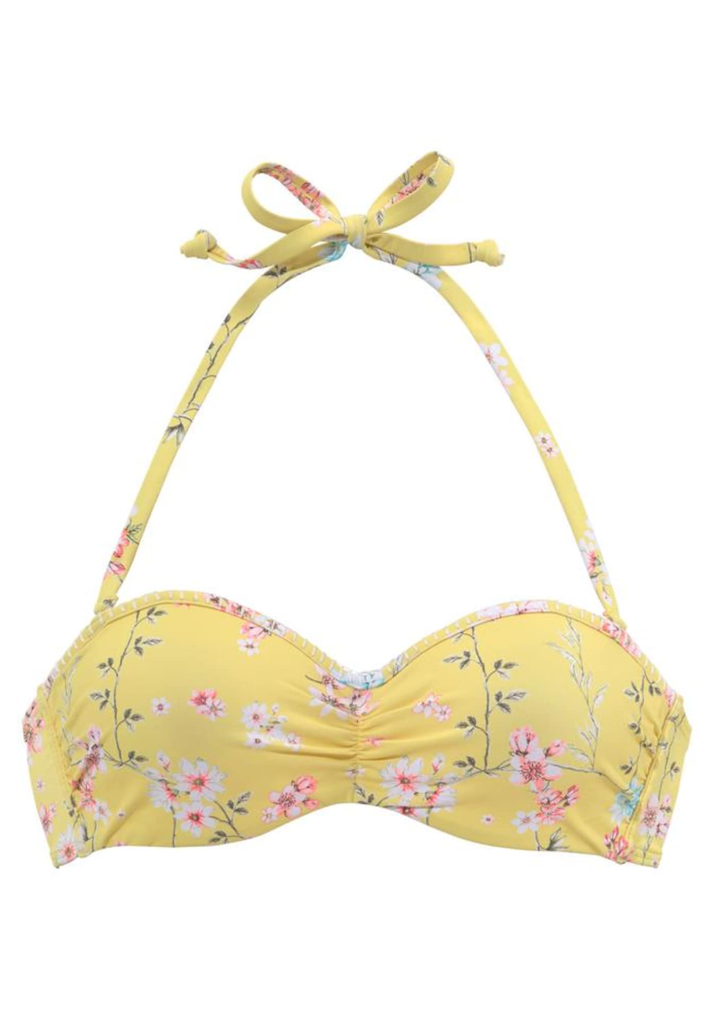SUNSEEKER Sutien costum de baie Ditsy  galben / verde pin / roz / alb natural
