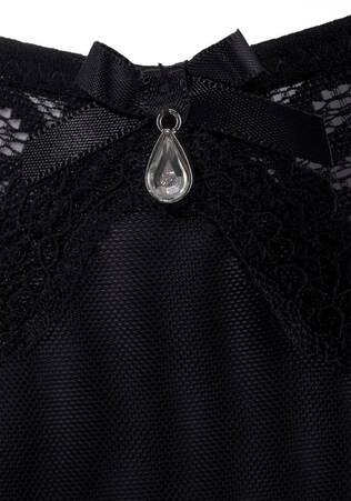 PETITE FLEUR GOLD, String bugyik, fekete