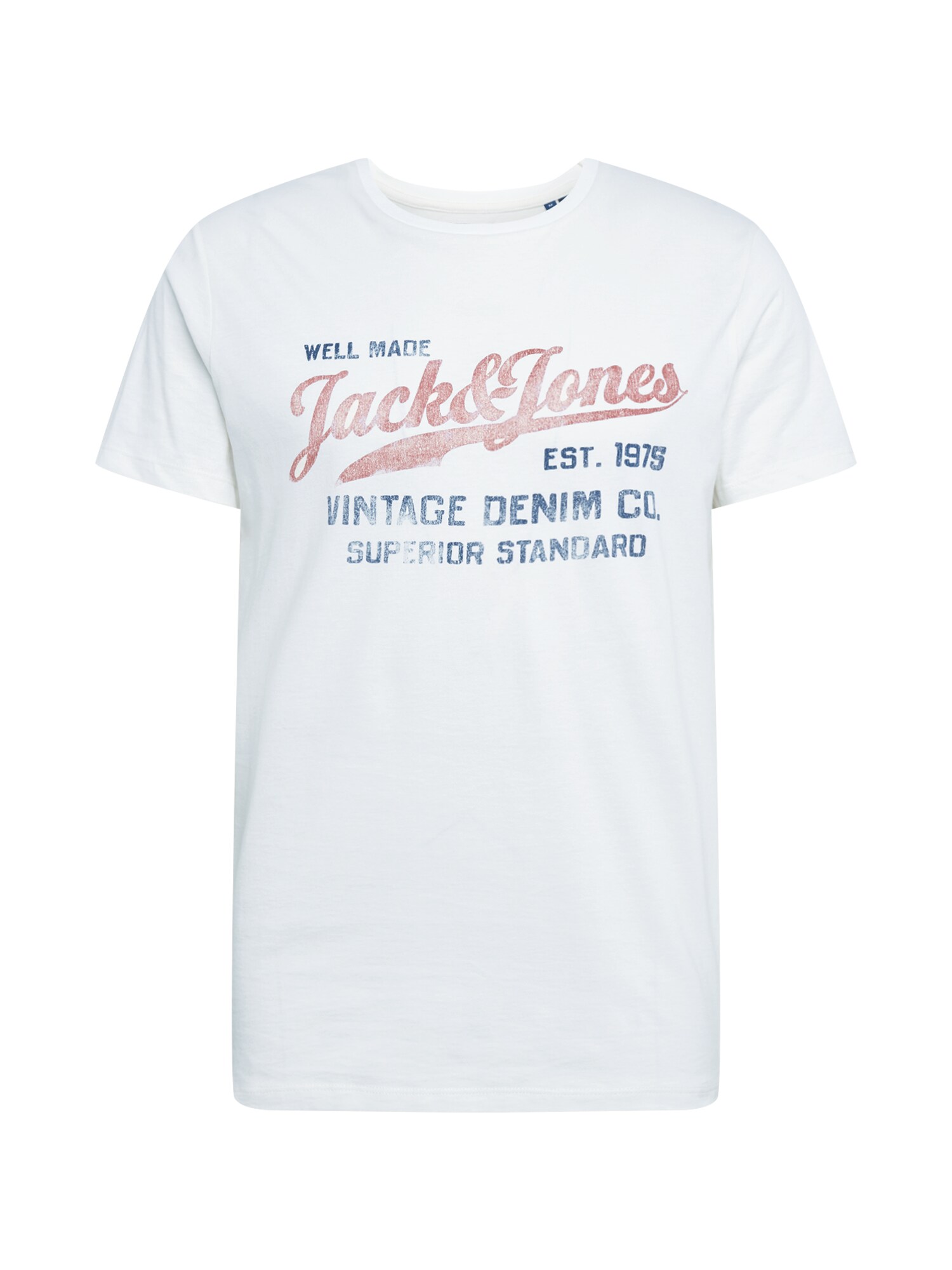 JACK & JONES Marškinėliai  balkšva / dangaus žydra / pastelinė raudona