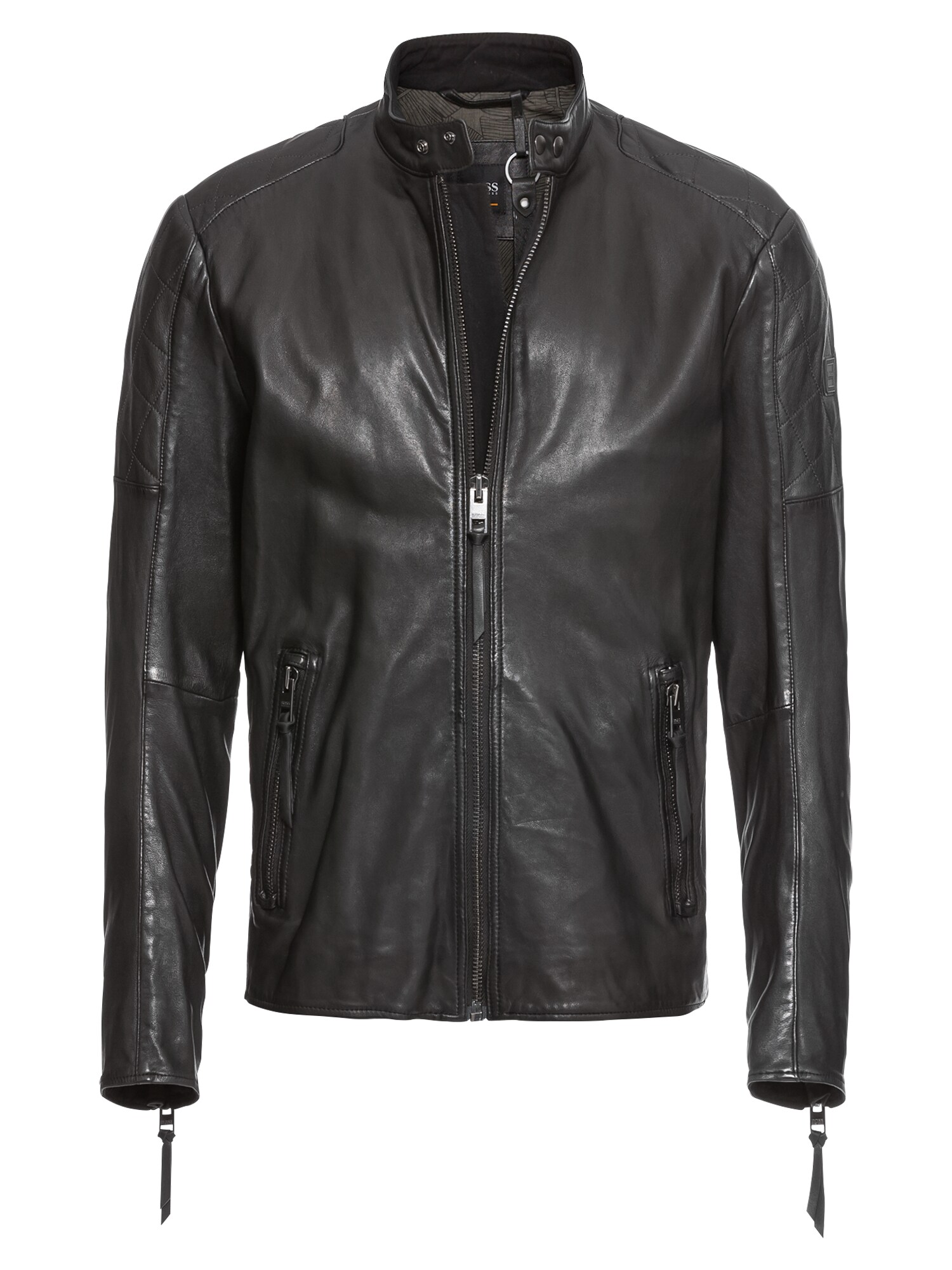 BOSS Lederjacke Jeepo1 10205715 01 schwarz