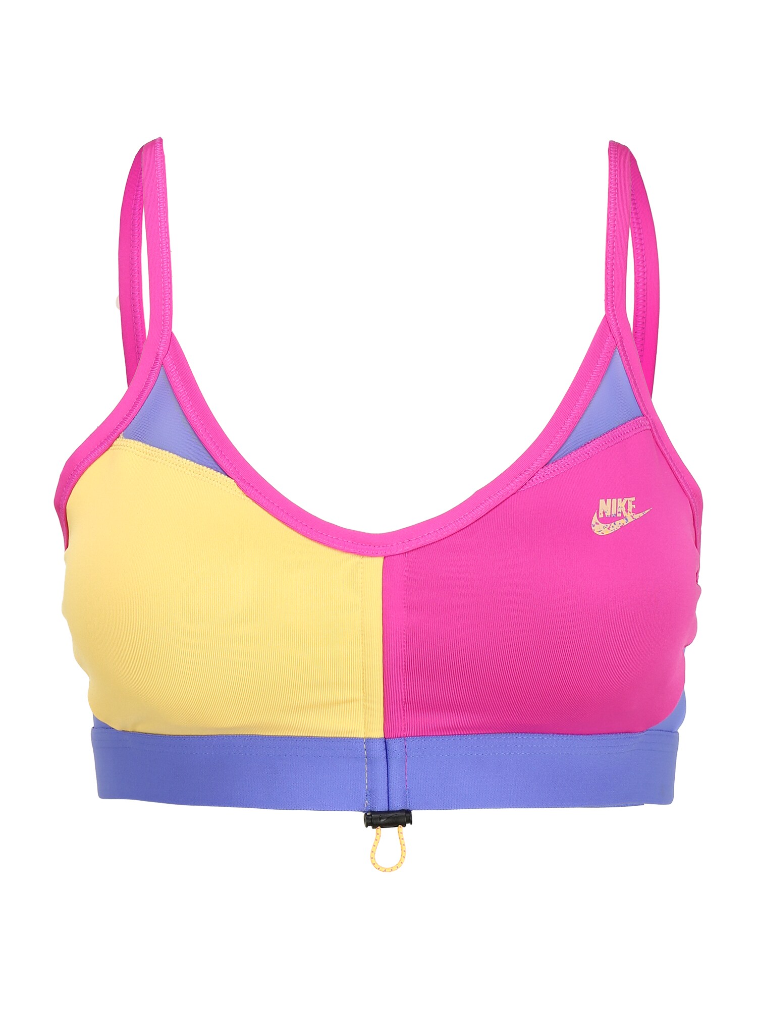 Nike Sportswear Liemenėlė 'INDY ICN CLASH'  rožinė / garstyčių spalva / purpurinė