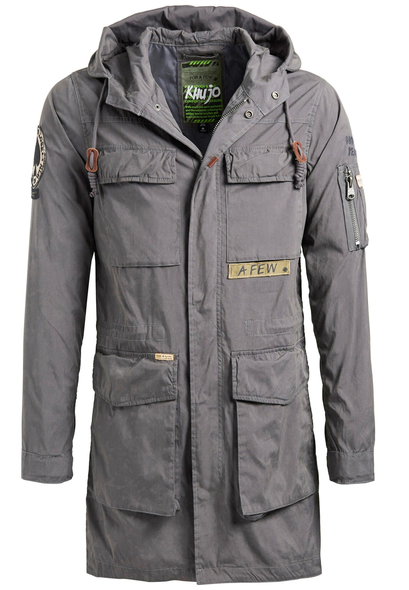 Khujo Heren Tussenparka Donkergrijs khujo kopen in de aanbieding