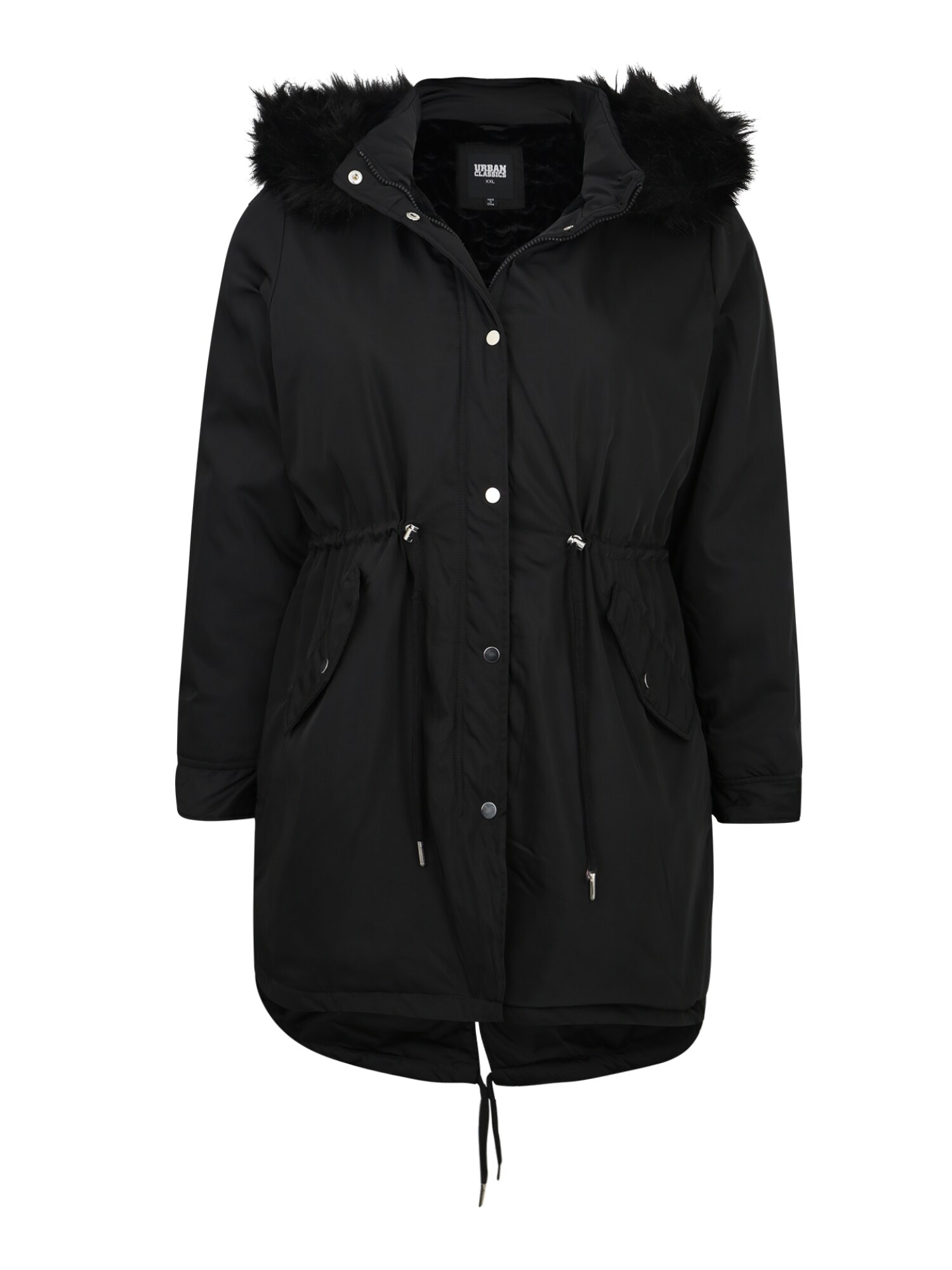 Urban Classics Curvy Parka meia-estação  preto