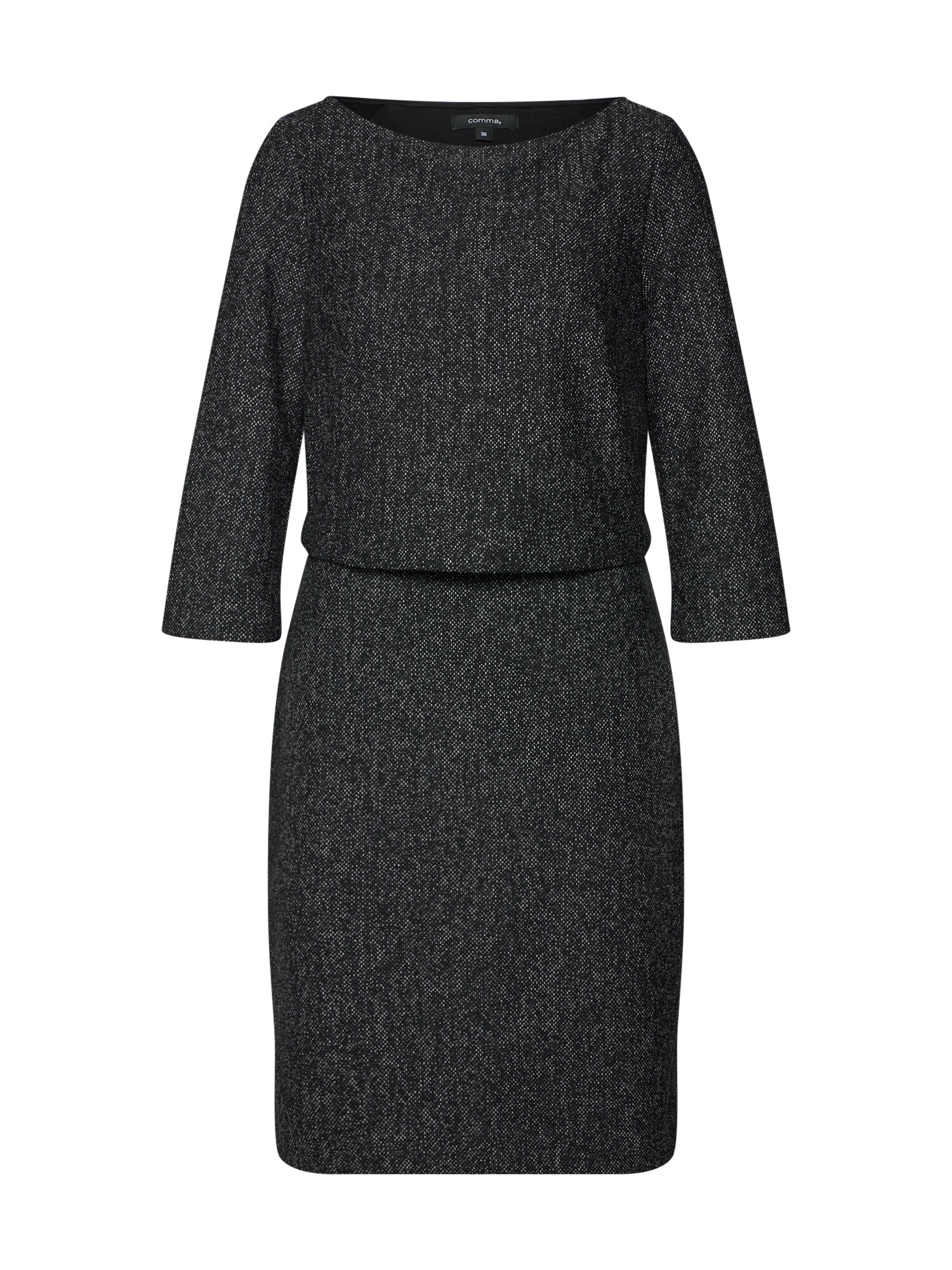 Comma Dames Jurk Grijs Gemeleerd comma kopen in de aanbieding