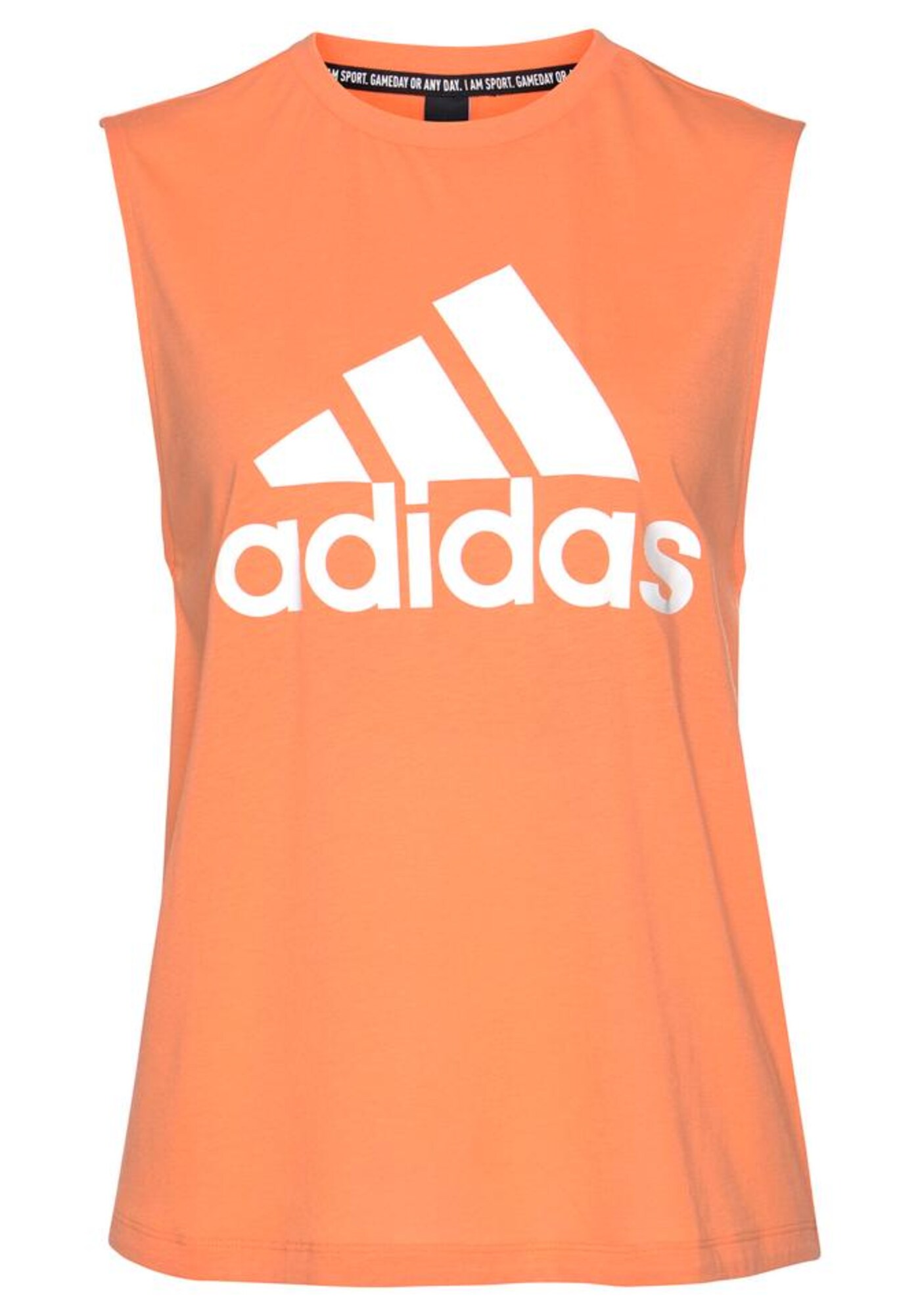 ADIDAS PERFORMANCE Sportiniai marškinėliai be rankovių  balta / oranžinė