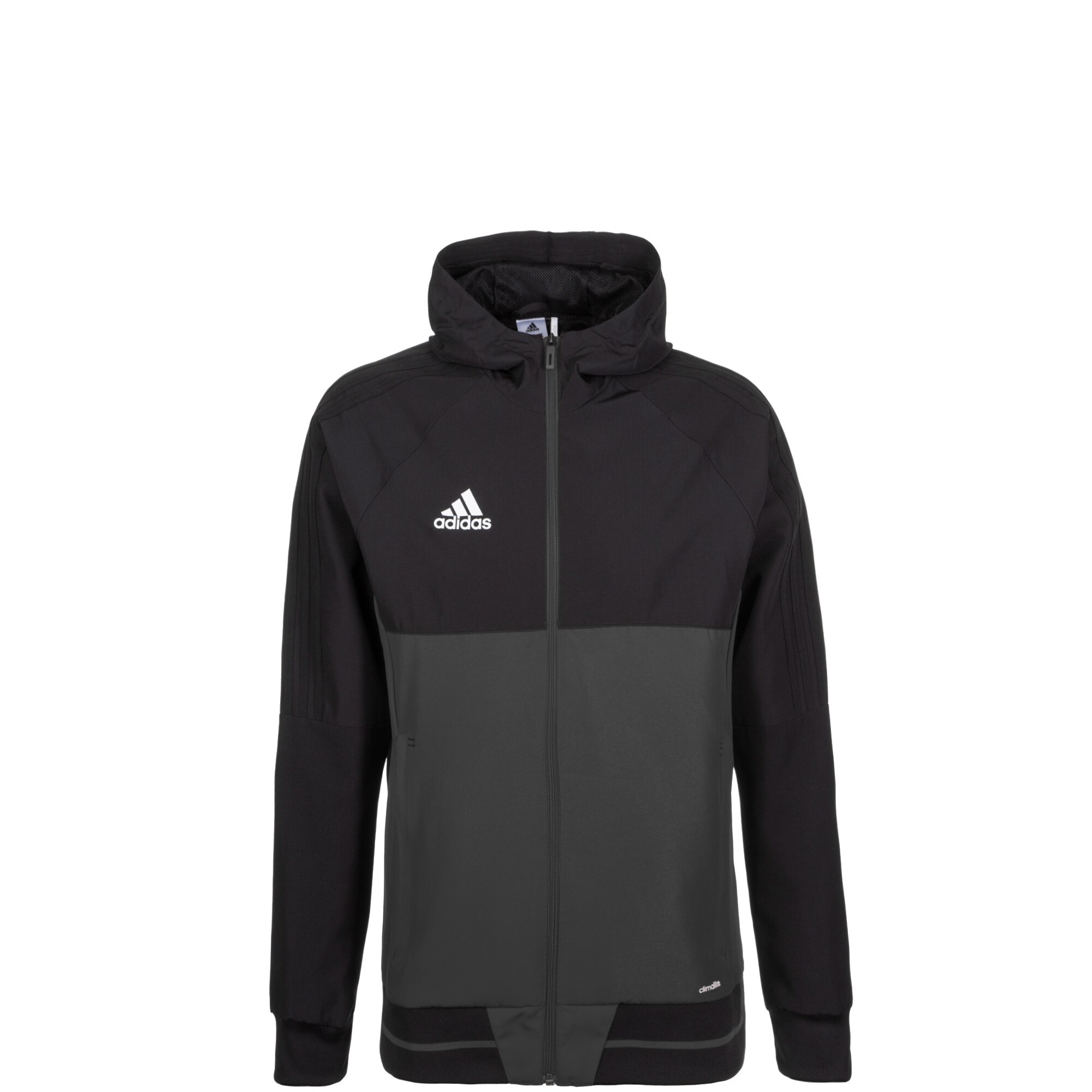 Adidas Performance Meisjes Sportjas Tiro 17 Grafiet Zwart adidas performance kopen in de aanbieding