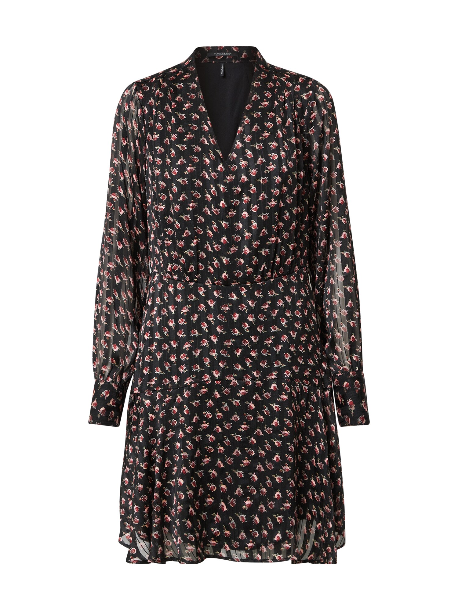 SCOTCH & SODA Suknelė  juoda / pastelinė raudona / rožių spalva / pastelinė žalia