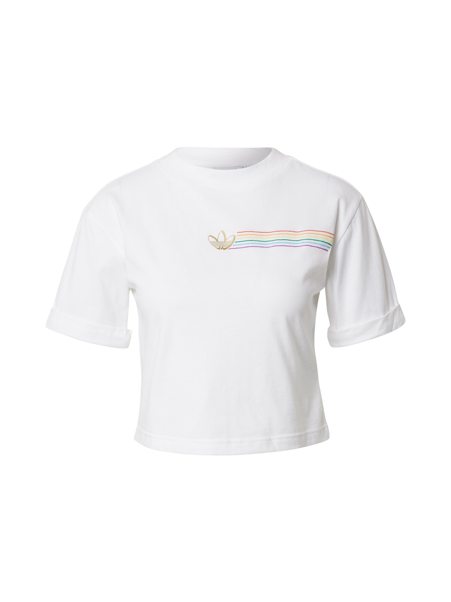 ADIDAS ORIGINALS Marškinėliai 'PRIDE LINEAR CR'  balta