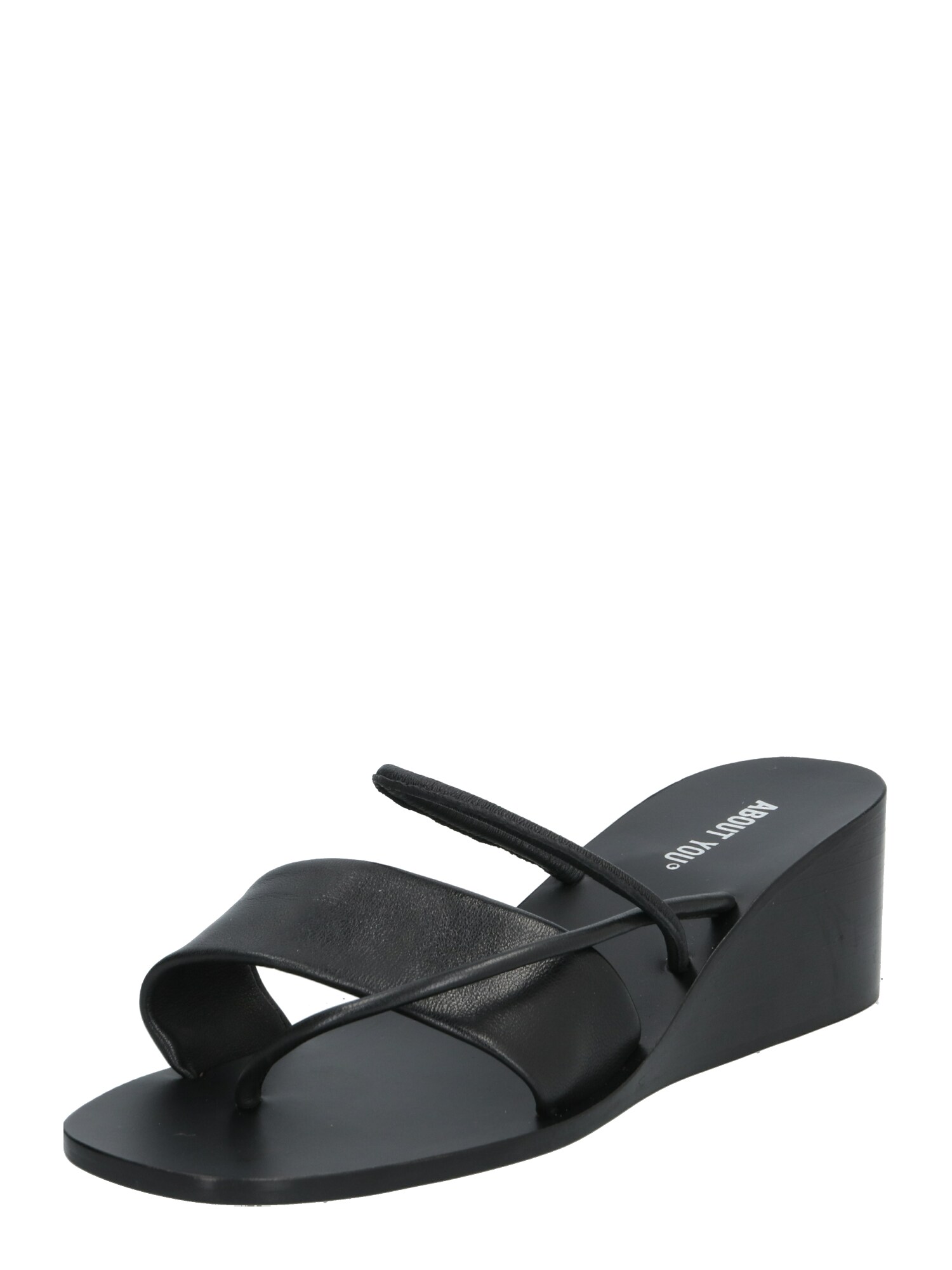 ABOUT YOU Šlepetės per pirštą 'Mirja Shoe'  juoda
