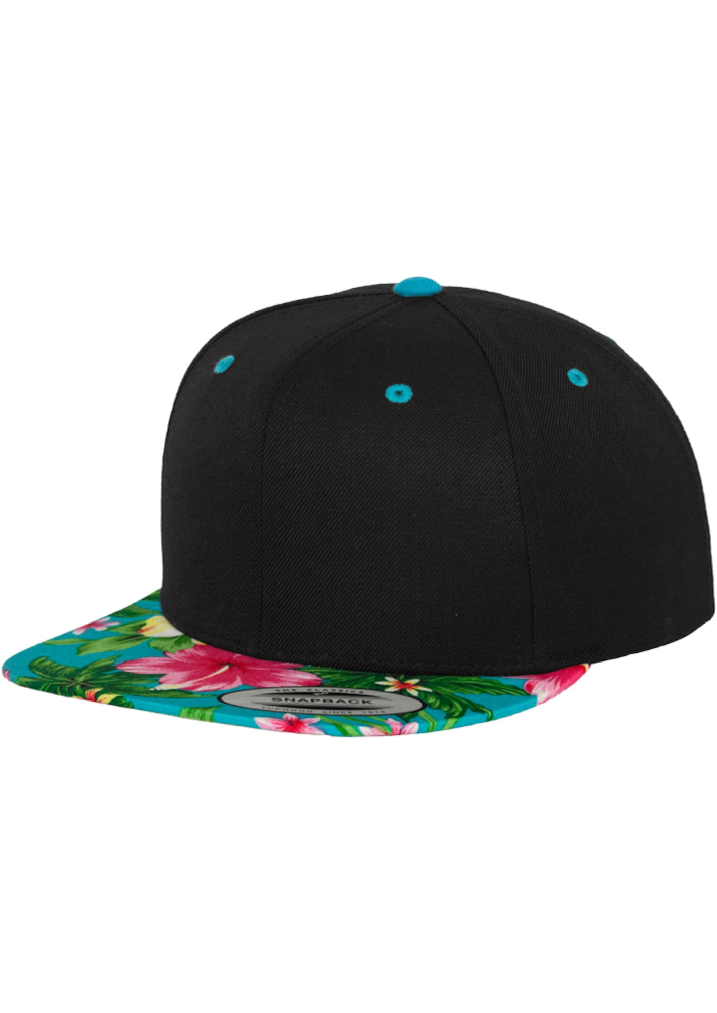 Flexfit Kepurė 'Hawaiian' vandens spalva / mišrios spalvos / juoda