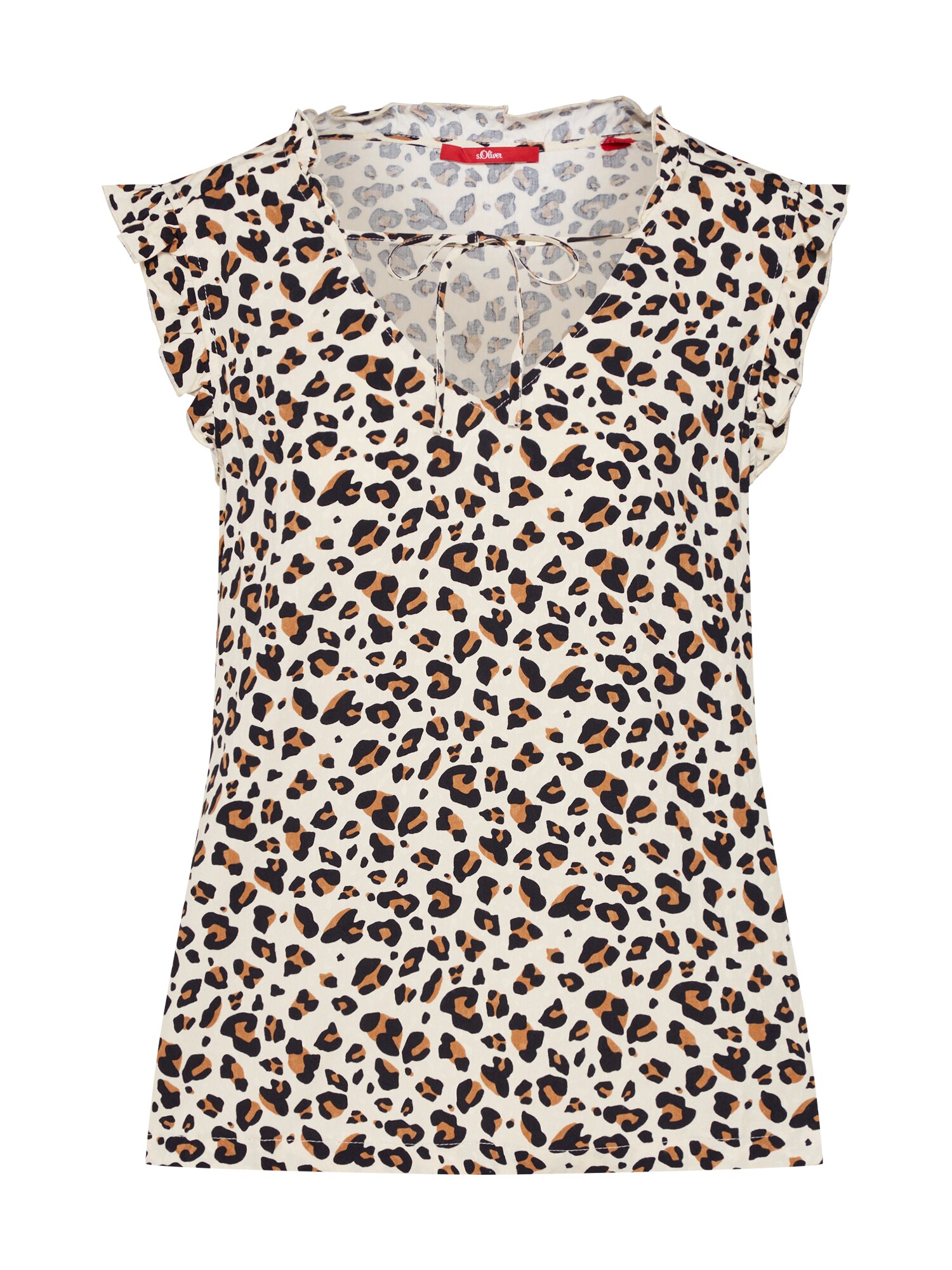 Soliver Red Label Dames Blouse Beige Bruin Donkerbruin soliver red label kopen in de aanbieding