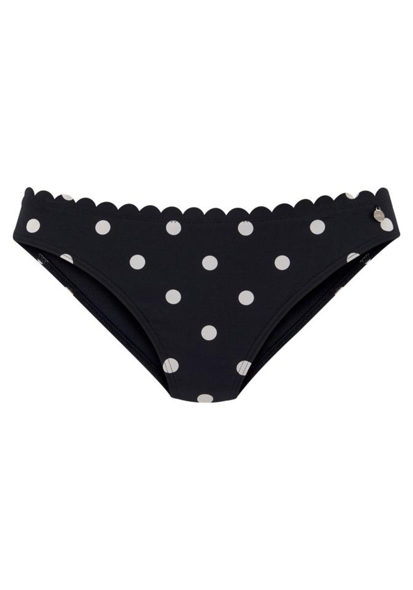 LASCANA Slip costum de baie Jada  negru / alb