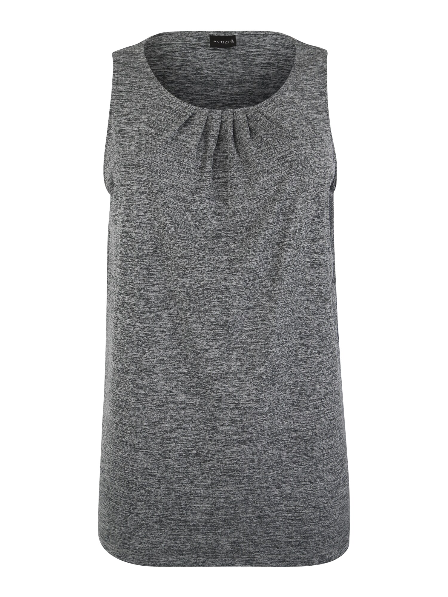 Active By Zizzi Dames Sporttop Afrancisco Sl Blouse Donkergrijs Grijs Gemeleerd active by zizzi kopen in de aanbieding
