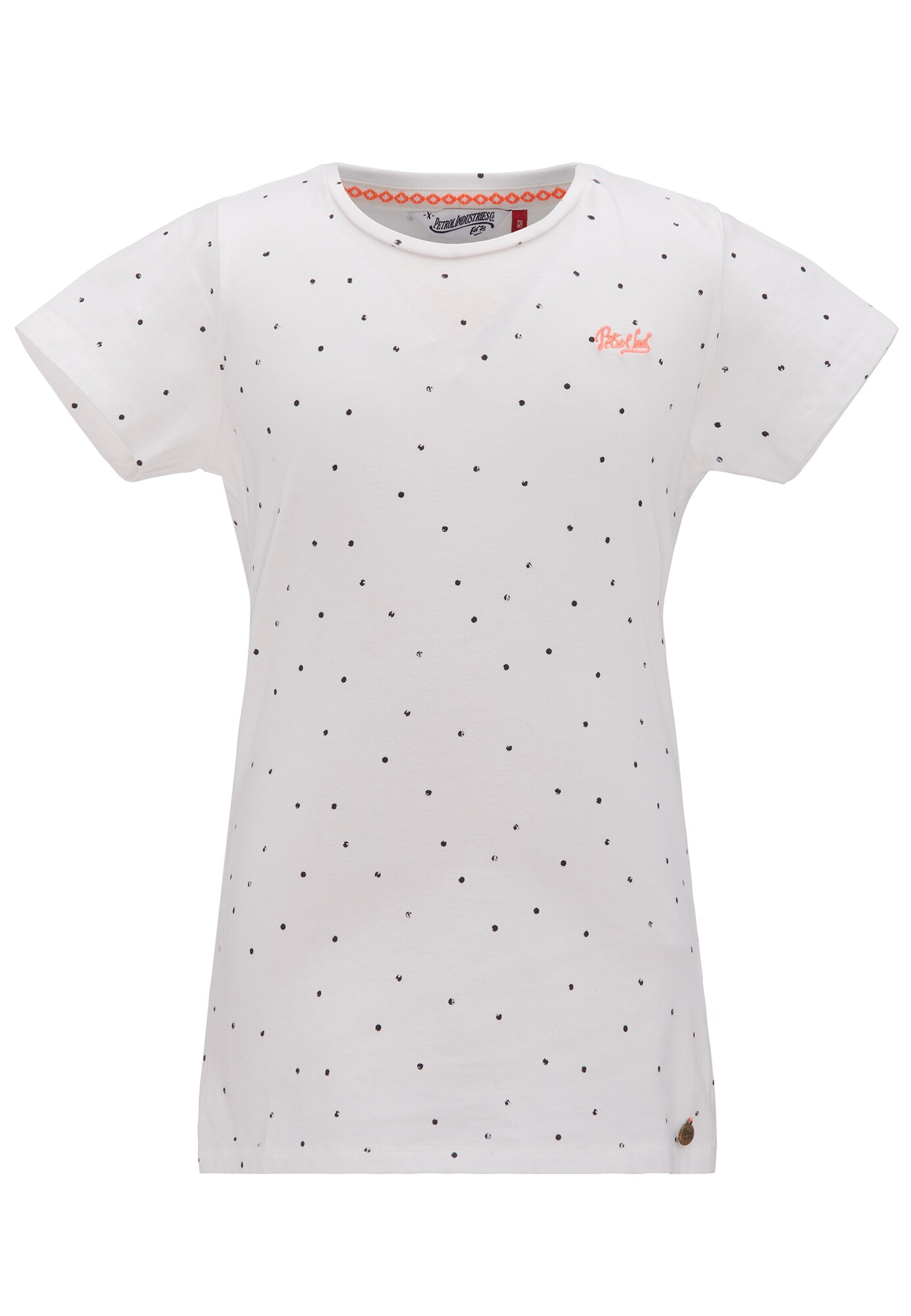 Petrol Industries Meisjes Shirt Koraal Zwart Natuurwit petrol industries kopen in de aanbieding