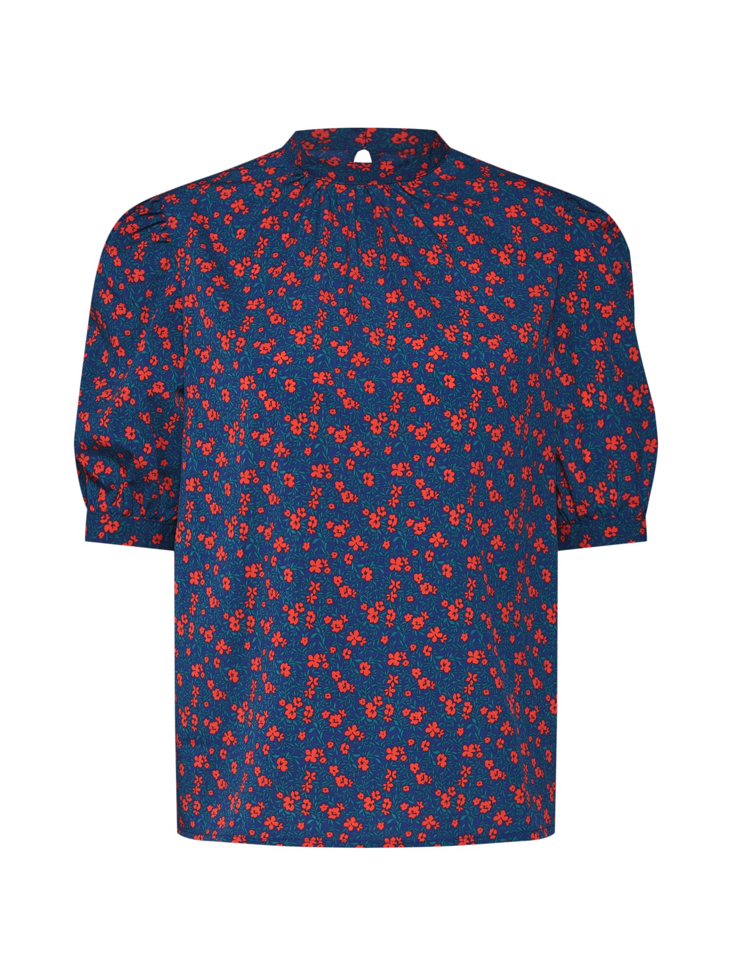 Fashion Union Dames Blouse Ron Donkerblauw Rosa Rood fashion union kopen in de aanbieding