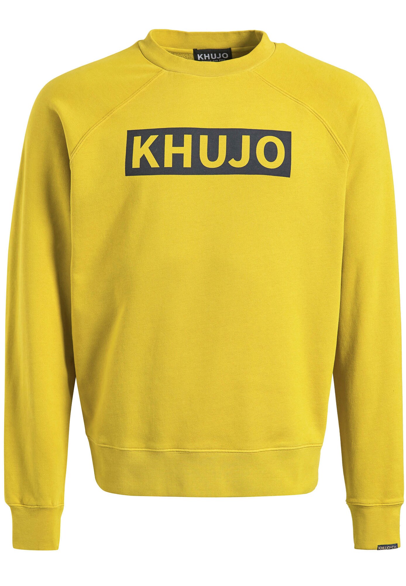 Khujo Heren Sweatshirt Eliaz Citroengeel khujo kopen in de aanbieding