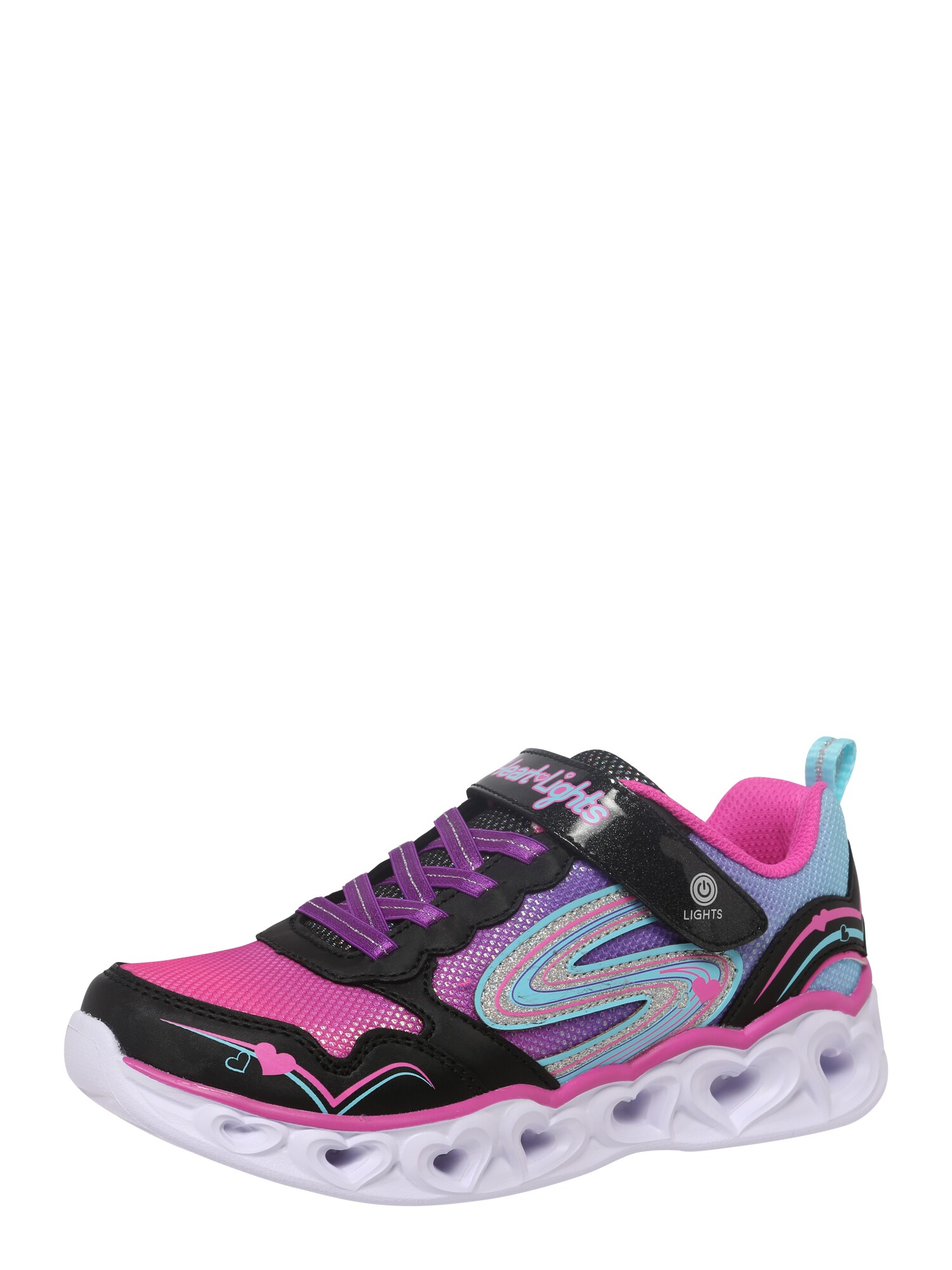 SKECHERS Sportbačiai 'Heart Lights - Love Spark'  juoda / tamsiai violetinė