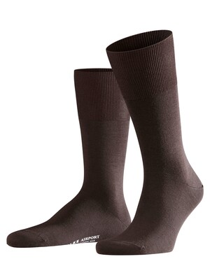 FALKE Calcetines  chocolate / blanco