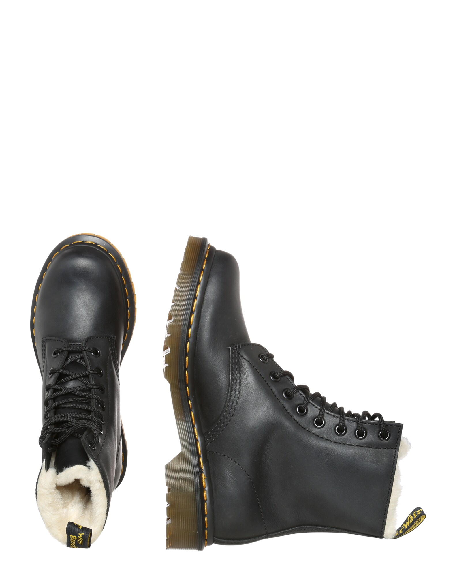 Dr. Martens Fűzős rövid szárú csizmák '1460 Serena - 8'  sárga / fekete / fehér termék 2. képe
