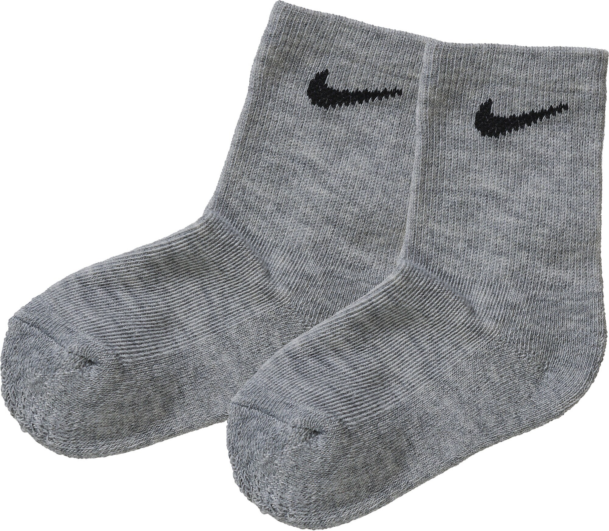 NIKE Športové ponožky 'CREW' sivá / čierna / biela (obrázok 3)
