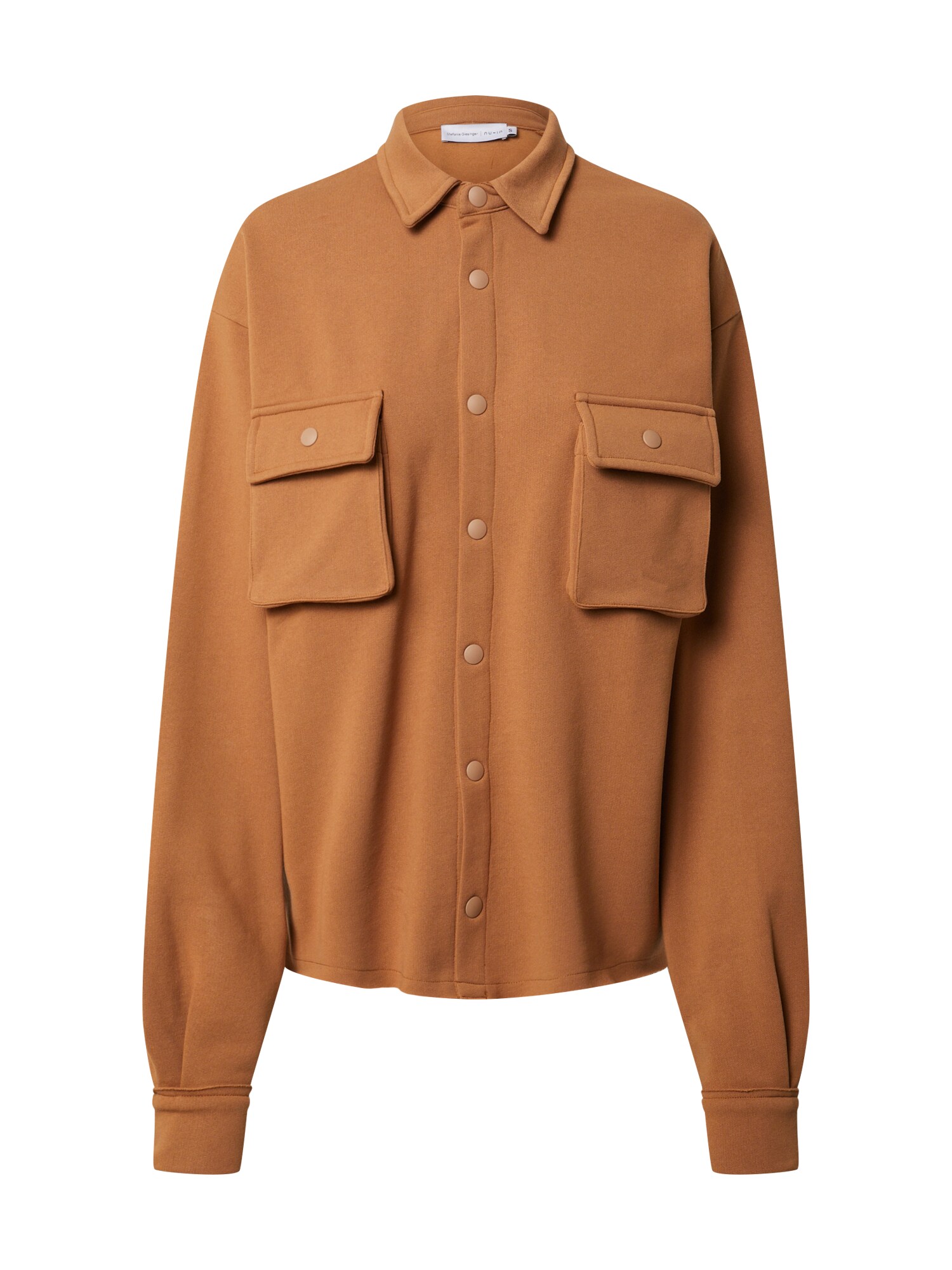 NU-IN Palaidinė 'Overshirt'  ruda (konjako)