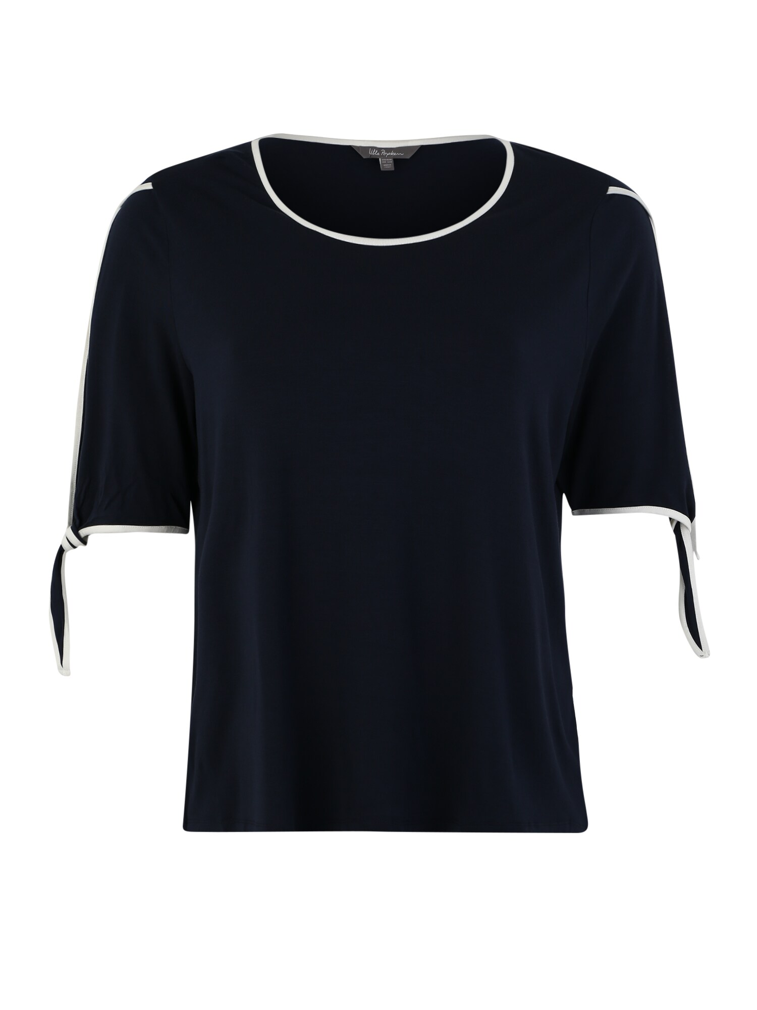 Ulla Popken Dames Shirt Donkerblauw Wit ulla popken kopen in de aanbieding