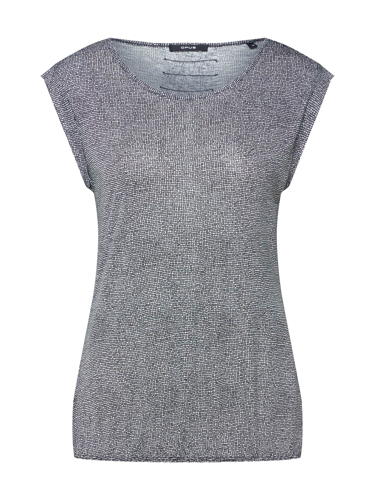 Opus Dames Shirt Strolchi Sketch Ros Zwart Wit opus kopen in de aanbieding