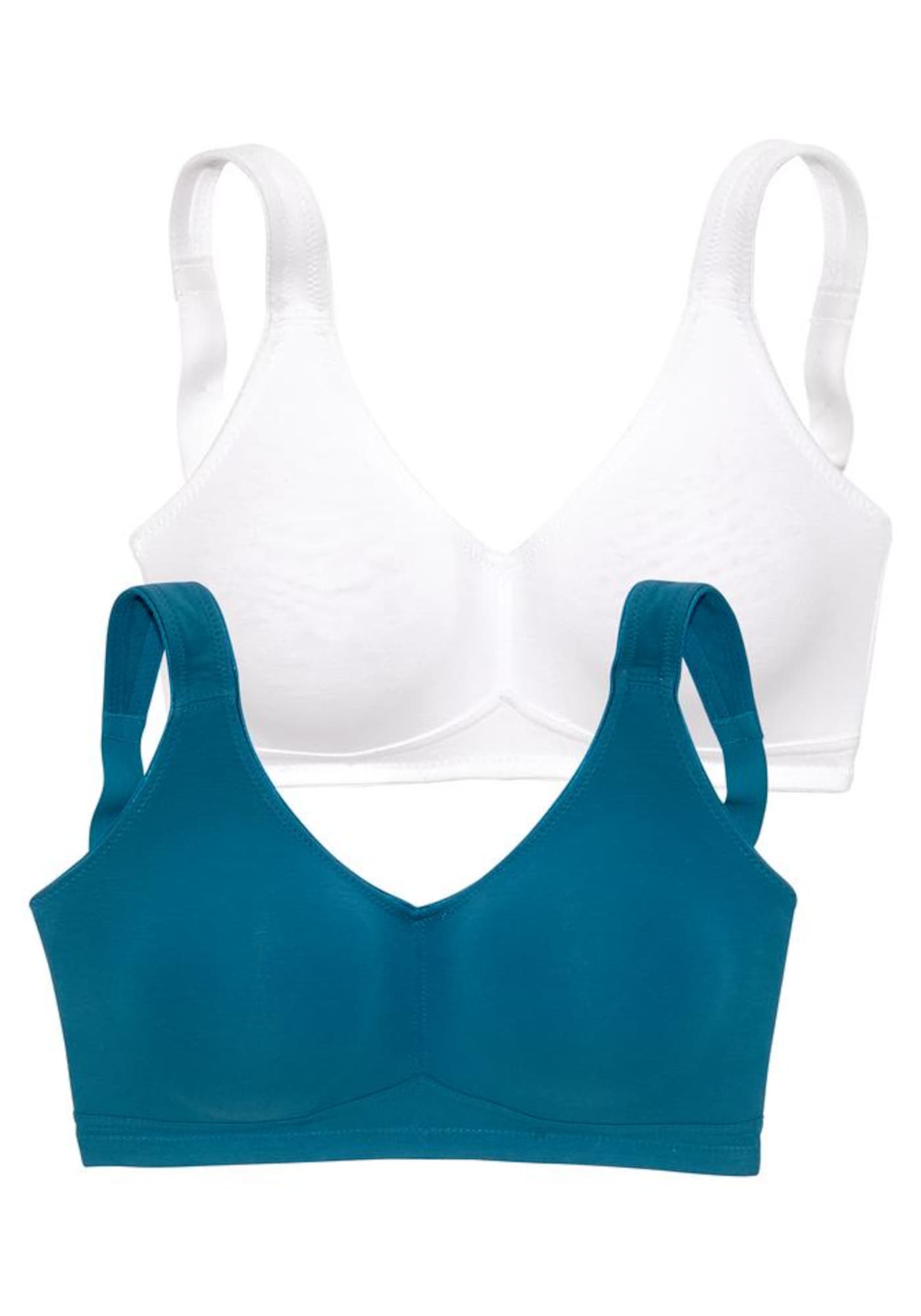 PETITE FLEUR Sutien  verde petrol / alb