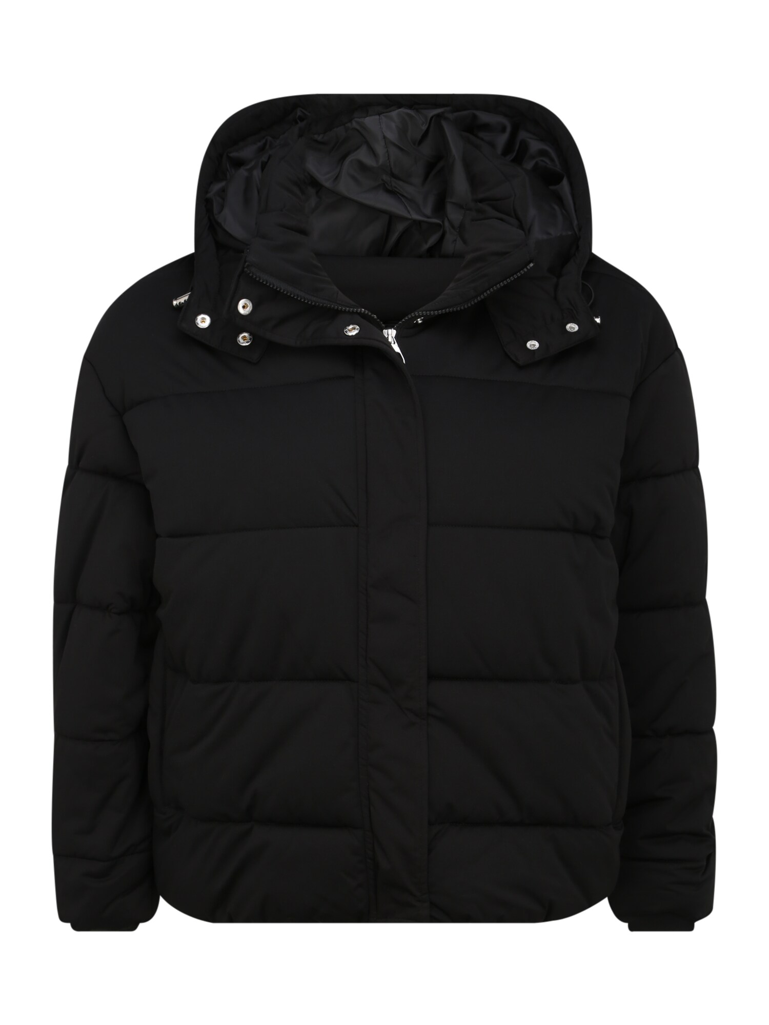 Urban Classics Curvy Demisezoninė striukė 'Ladies Boyfriend Puffer Jacket'  juoda