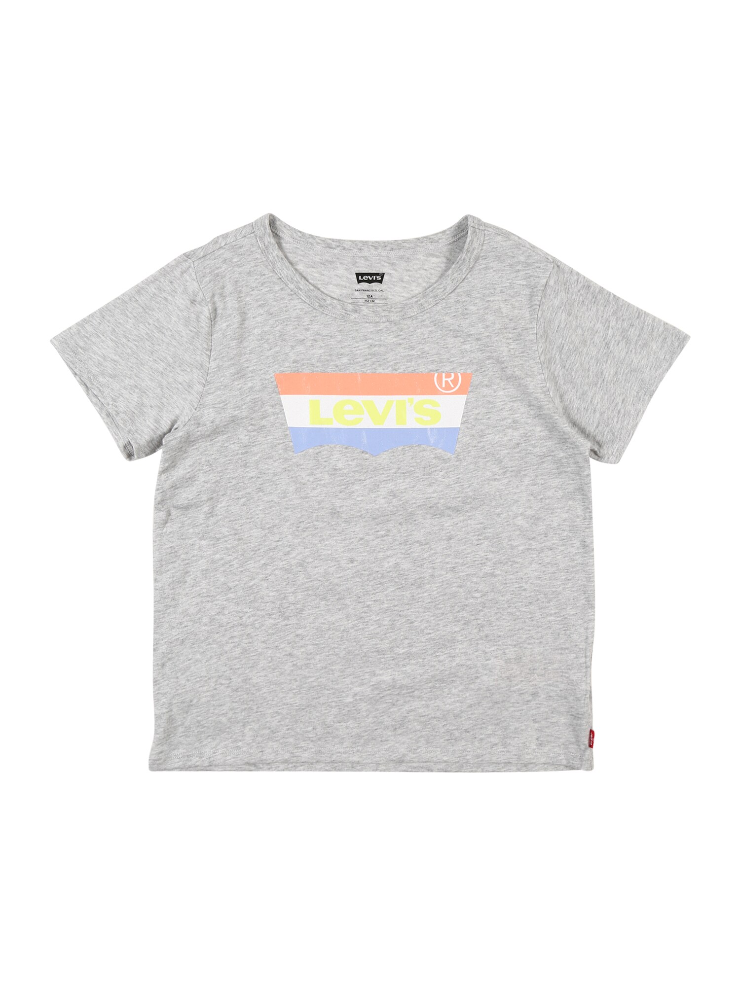 LEVI'S Marškinėliai 'GRAPHIC'  margai pilka / balta / mėlyna dūmų spalva / geltona / šviesiai raudona