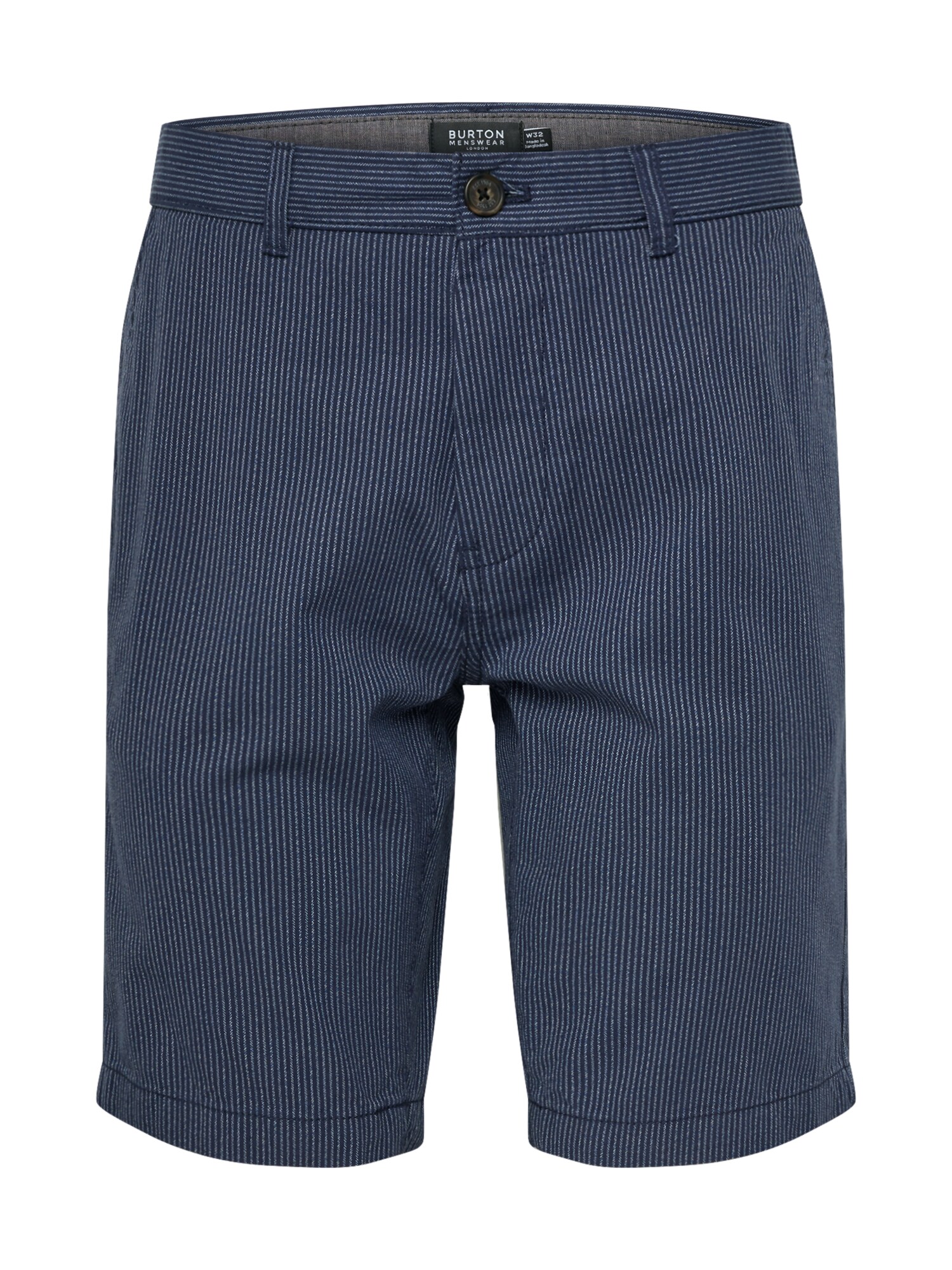 BURTON MENSWEAR LONDON Kelnės 'NVY FINE STRIPE SHRT'  mėlyna