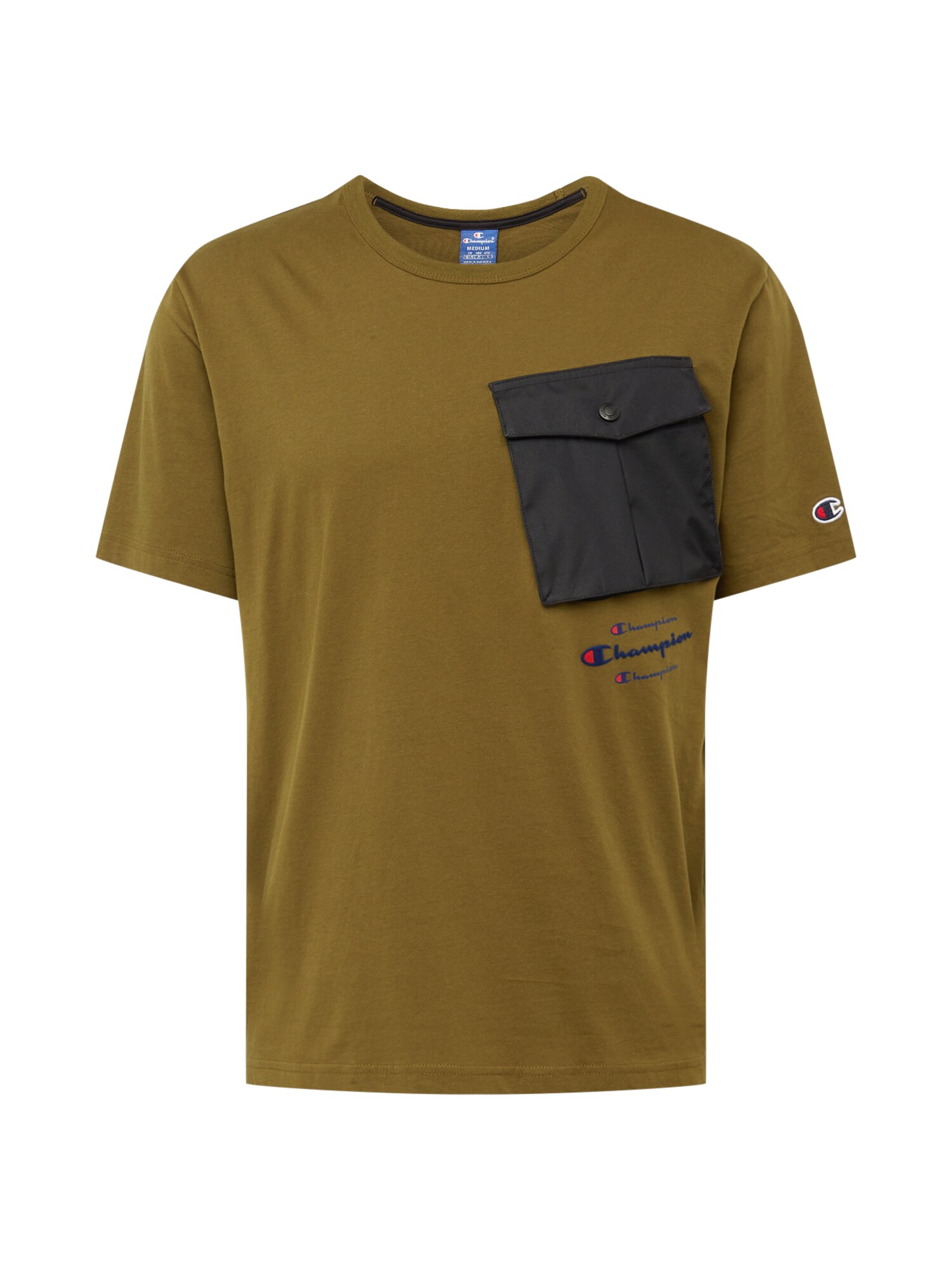 Champion Authentic Athletic Apparel Marškinėliai  rusvai žalia / juoda