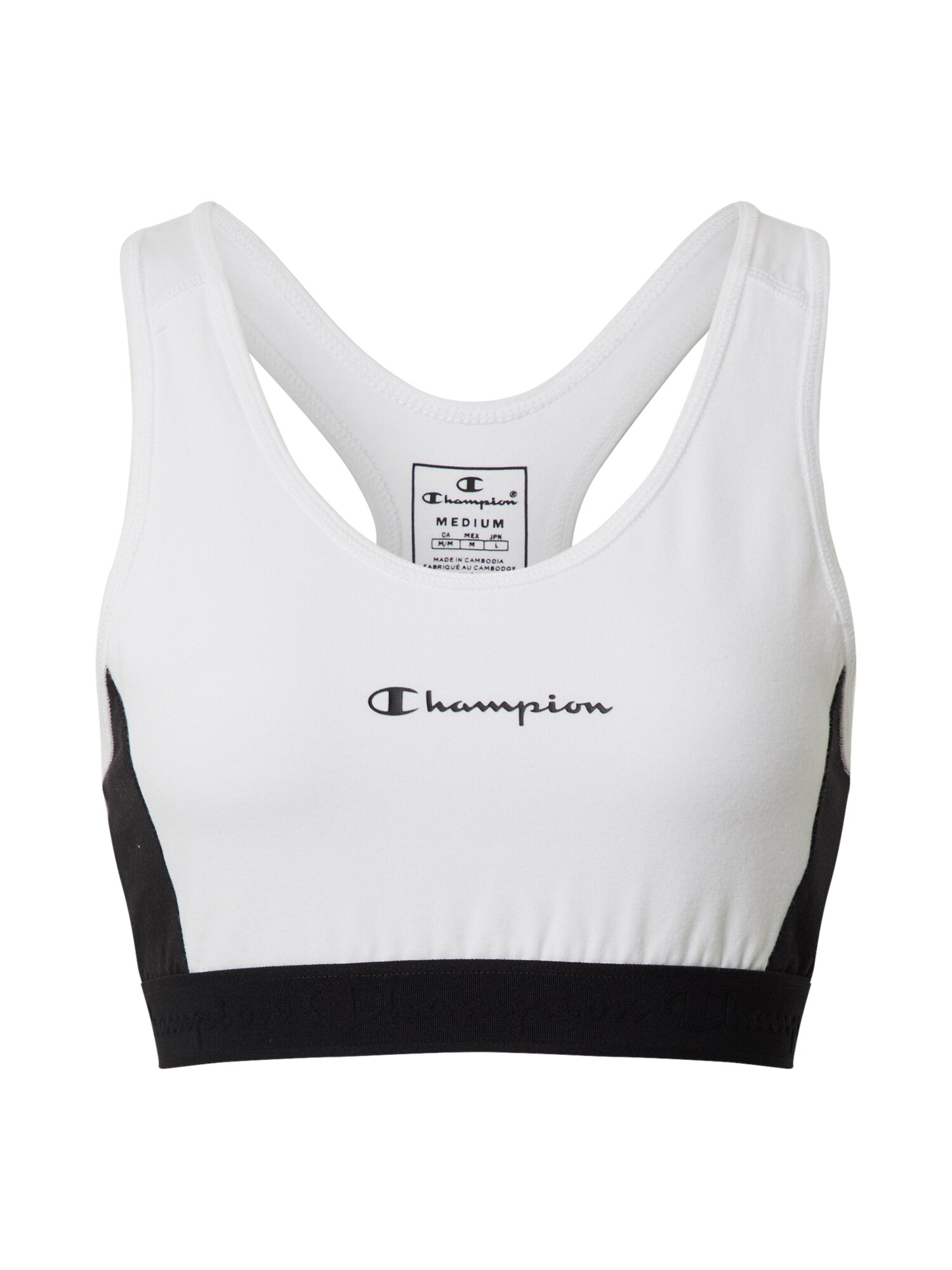 Champion Authentic Athletic Apparel Sportinė liemenėlė  balta / juoda