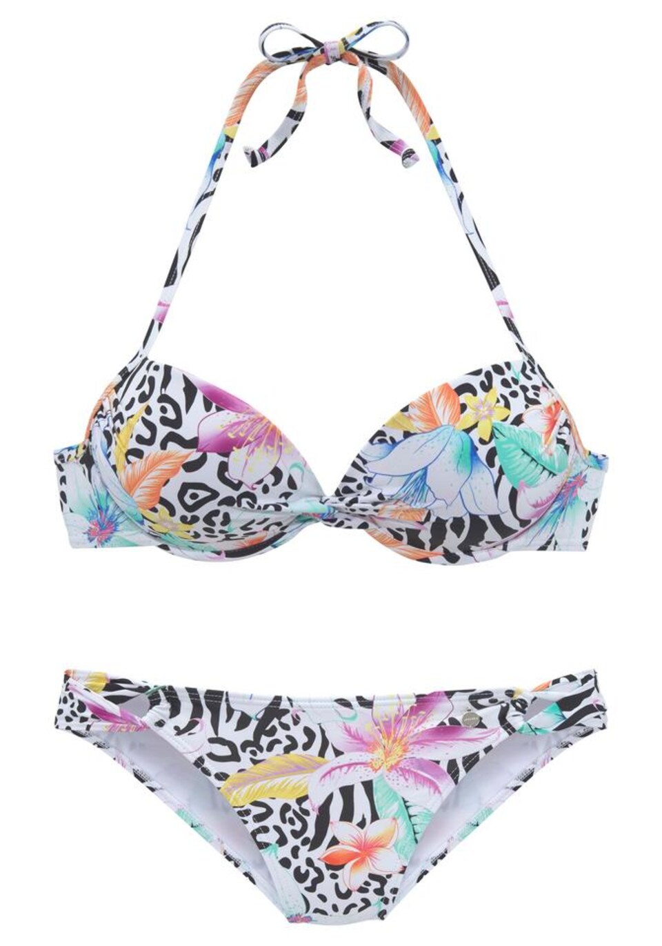 Bikini turkos / ljusgul / ljuslila / orange / svart