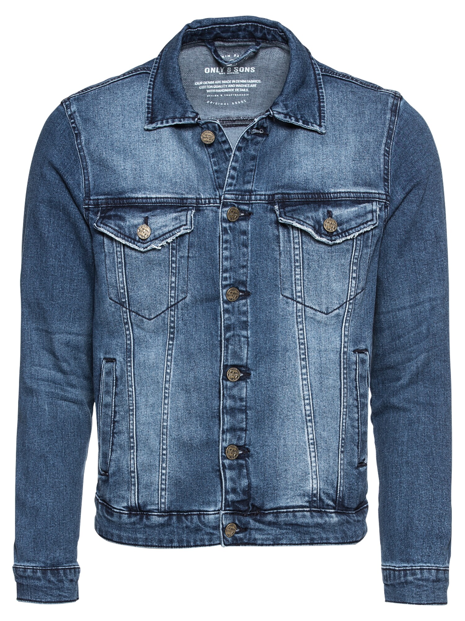Only & Sons Demisezoninė striukė 'onsCOIN BLUE JACKET PK 0451 NOOS'  tamsiai (džinso) mėlyna